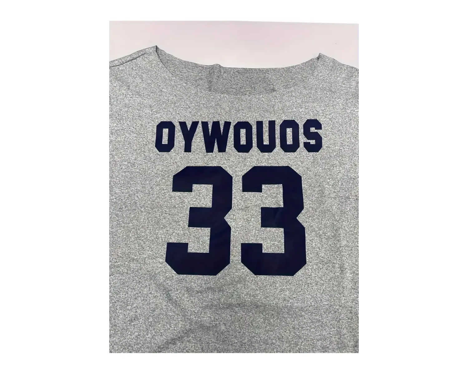 Kadın Kayık Yaka Oywouos Baskılı Oversize %100 Pamuk