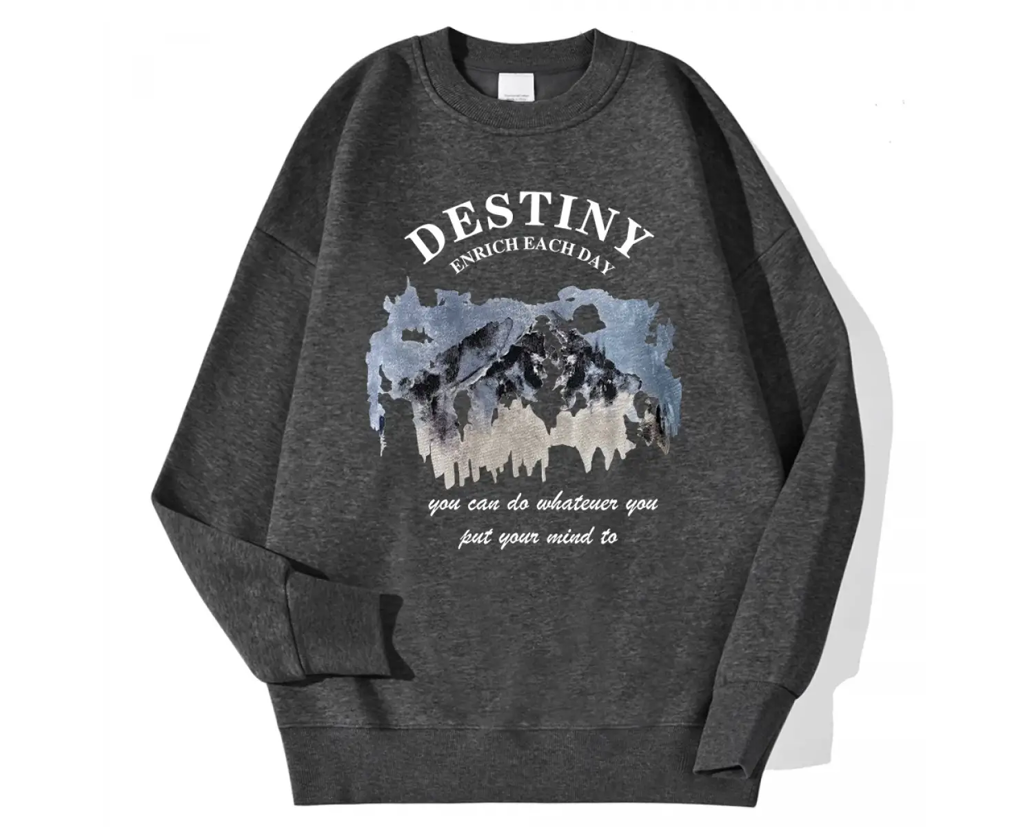 Kadın kazak kader zenginleştirmek her gün mektup baskılı kapüşonlu svetşört kore Casual Stree