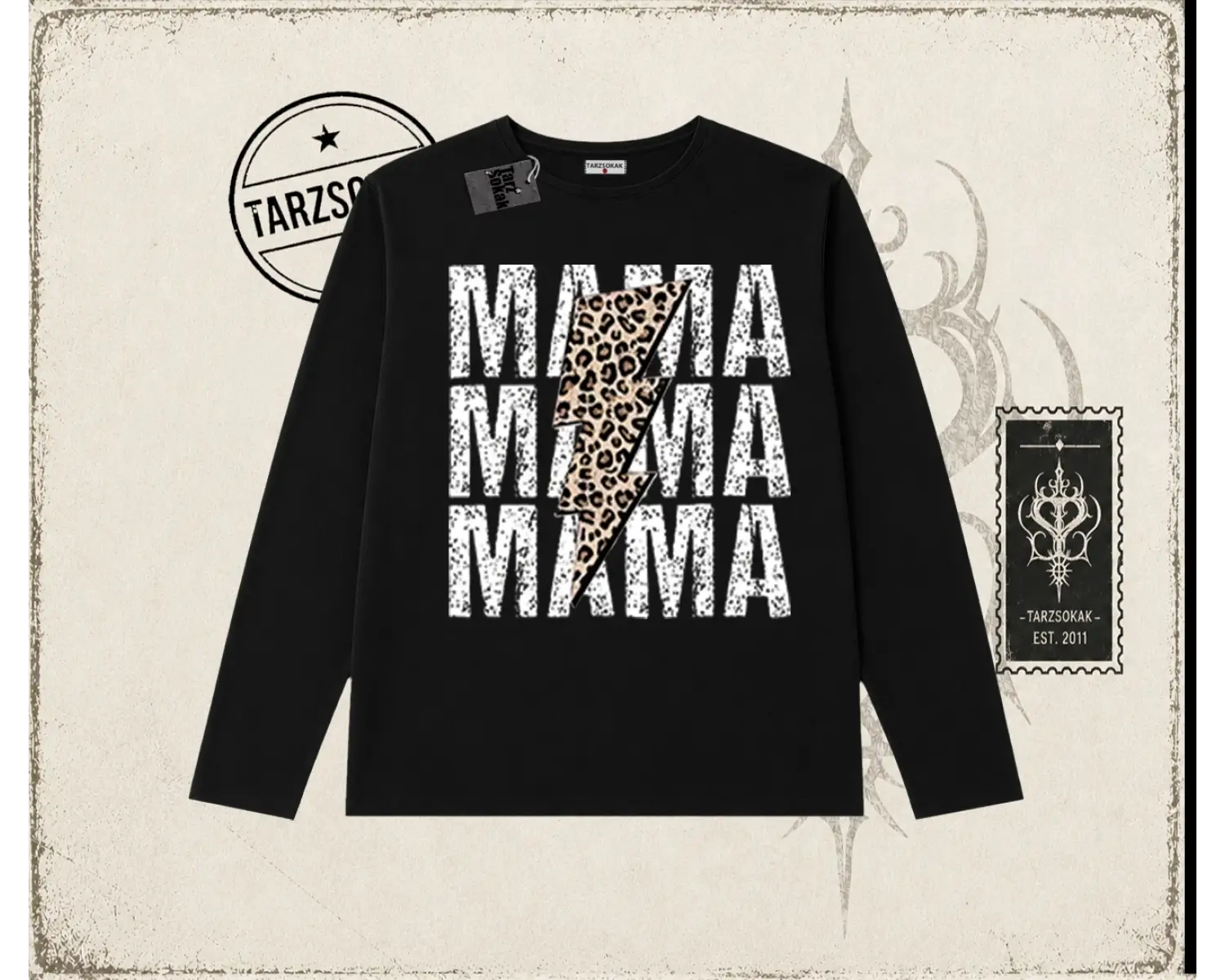 Kadın MamaMama Biskilet Yaka  Long Sleeve Beyaz