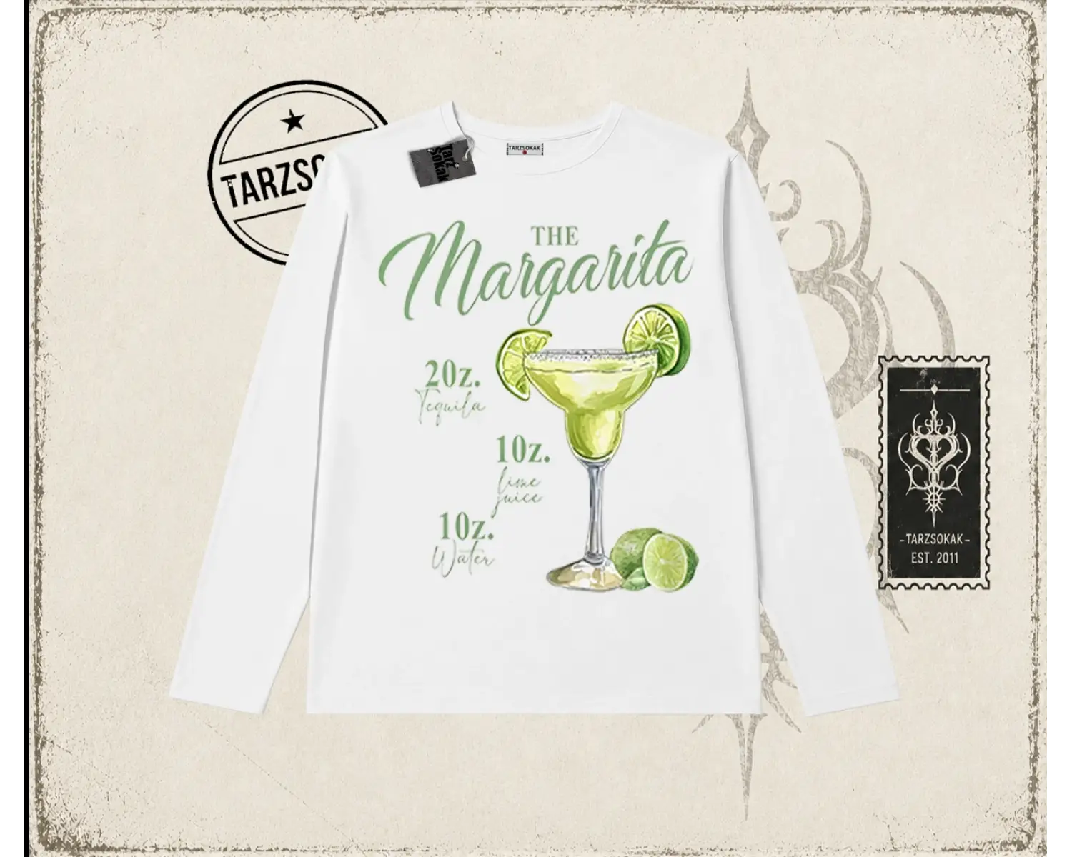 Kadın Margarita Biskilet Yaka  Long Sleeve Beyaz