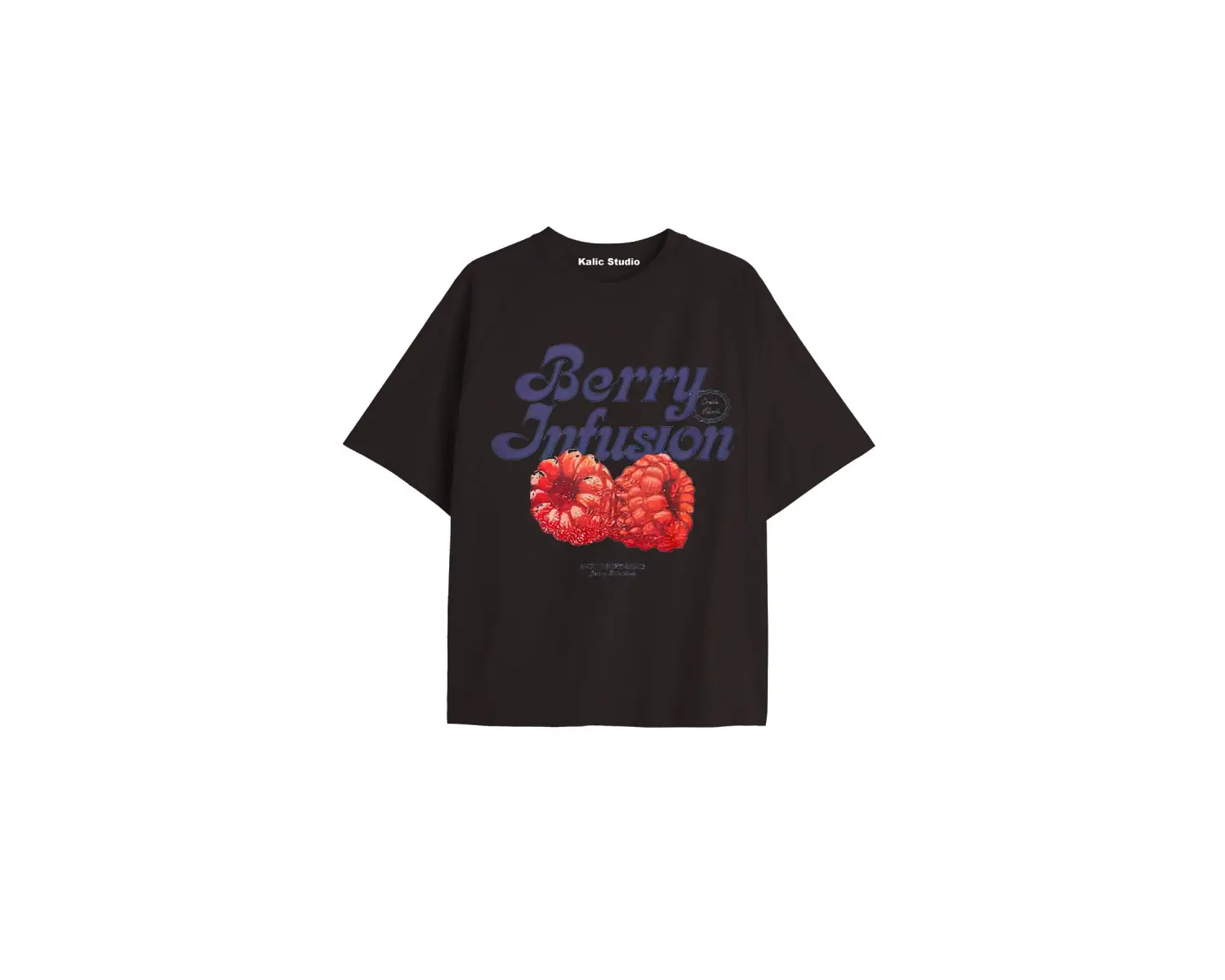 Kadın Oversize Berry Infusion Tshirt Beyaz