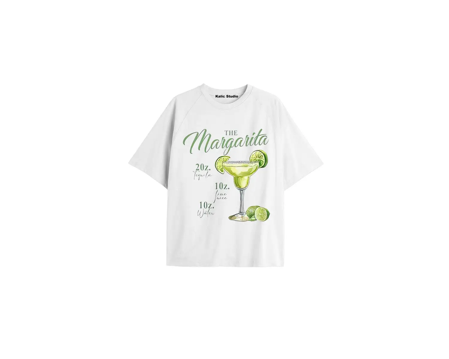 Kadın Oversize Margarita Tshirt Beyaz