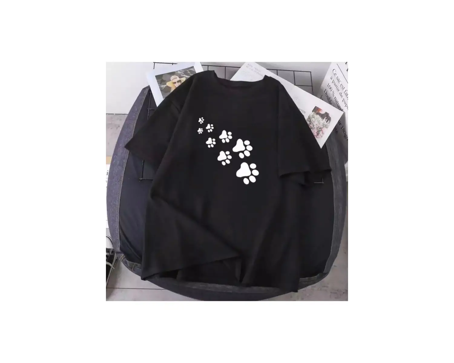 Kadın Pati Baskılı Oversize