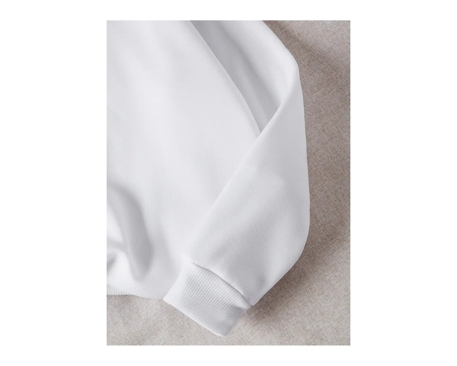 Kadın Positive Renkli Oversize Bisiklet Yaka Pamuklu Sweatshirt Beyaz