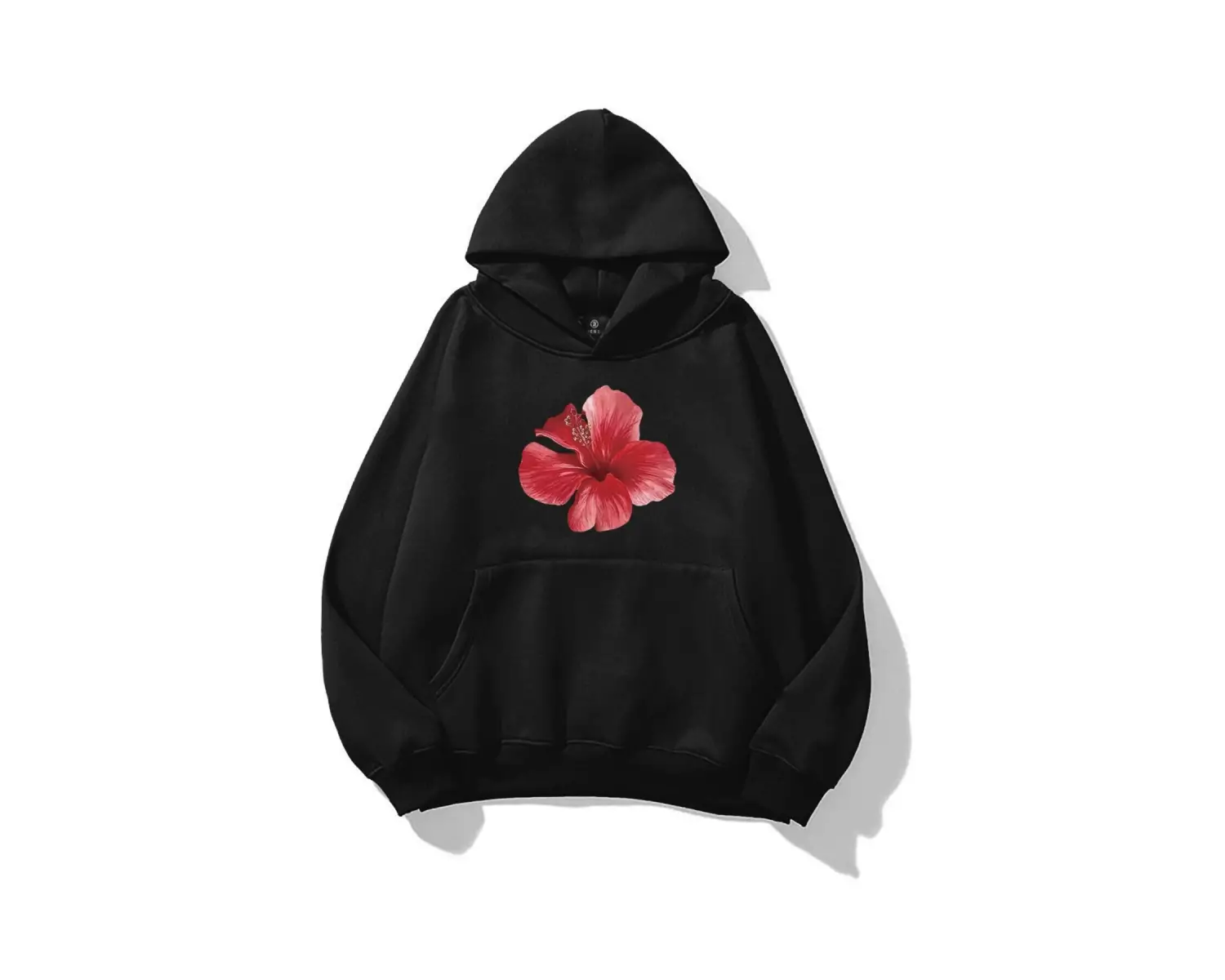 Kadın Red Hibiscus Sweatshirt Beyaz