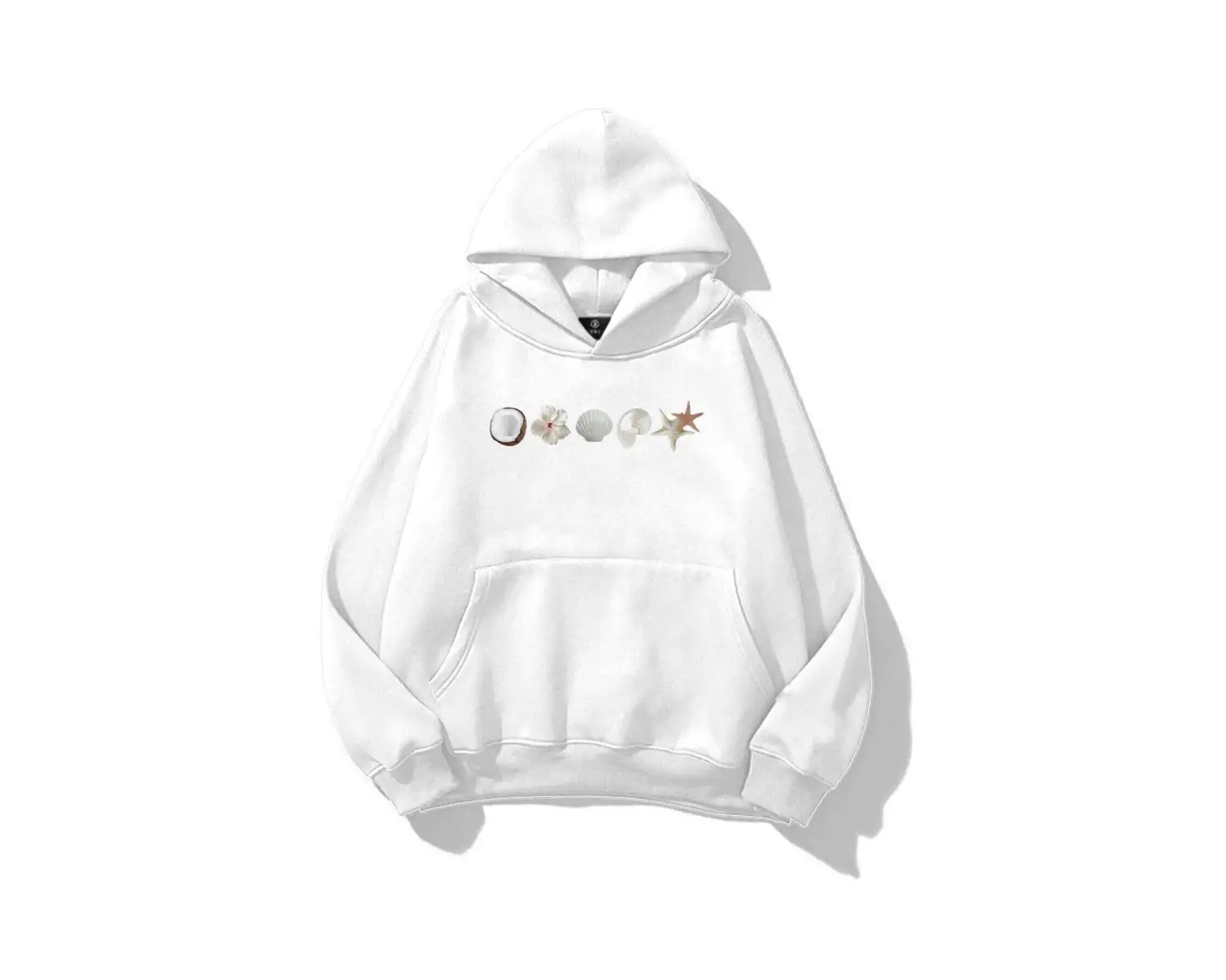 Kadın Sea Shells Sweatshirt Beyaz