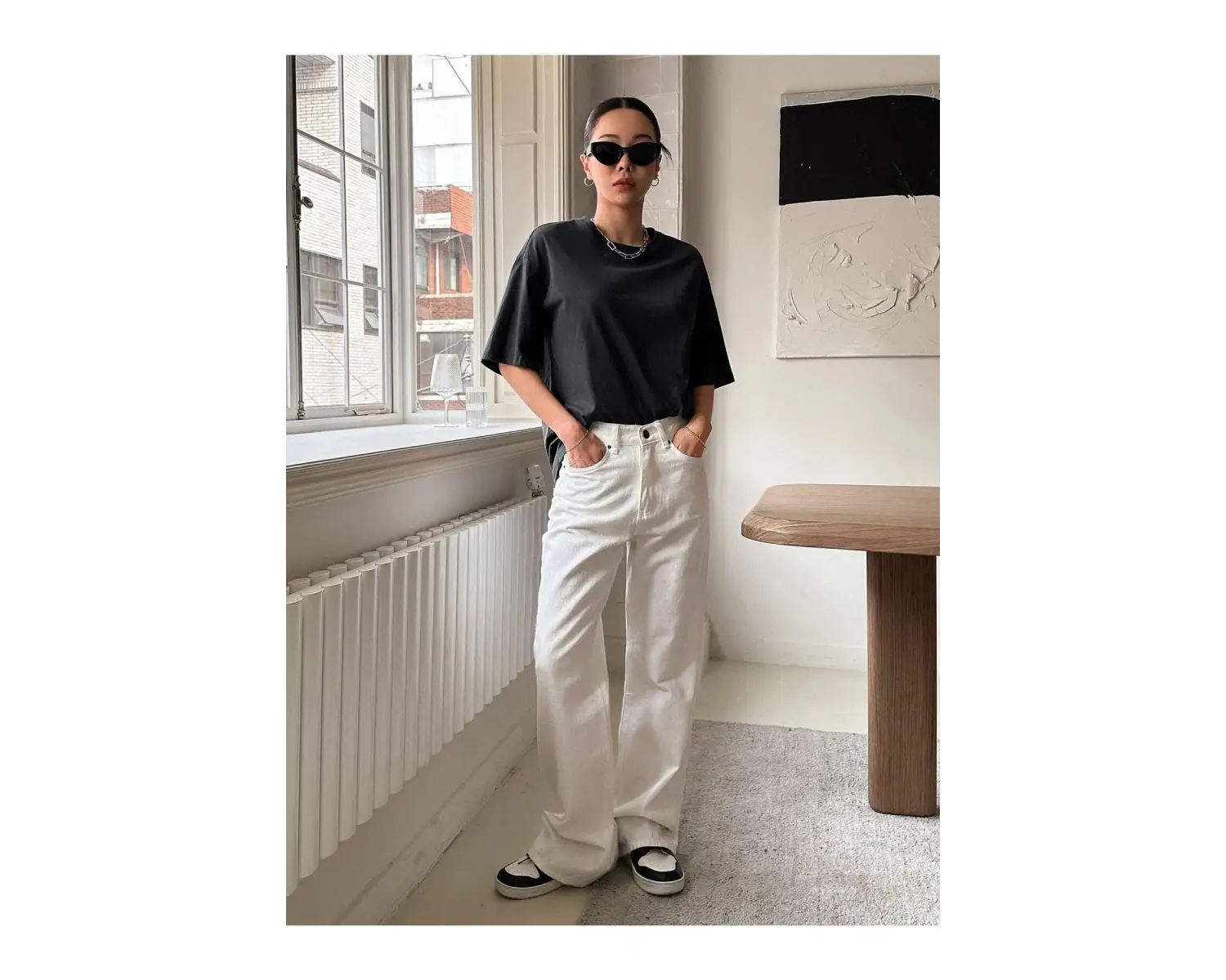 Kadın Siyah Kind Hearted Baskılı Oversize T-shirt