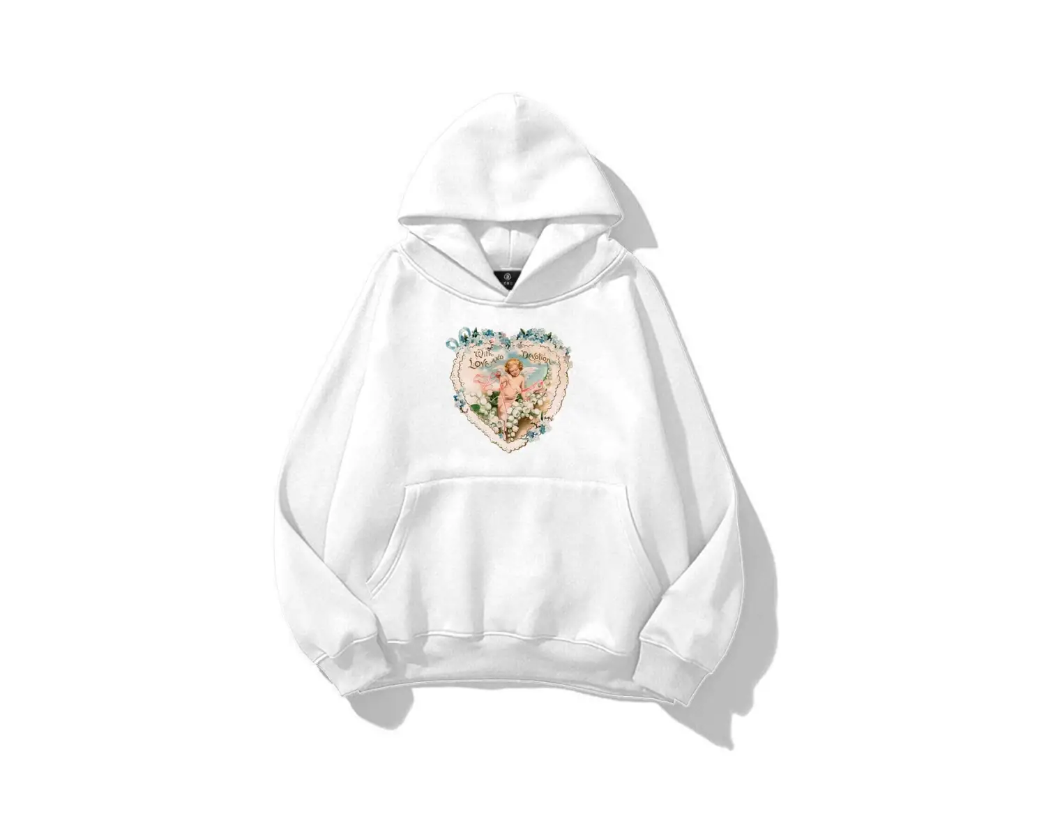 Kadın with Love and Devotion Sweatshirt Beyaz