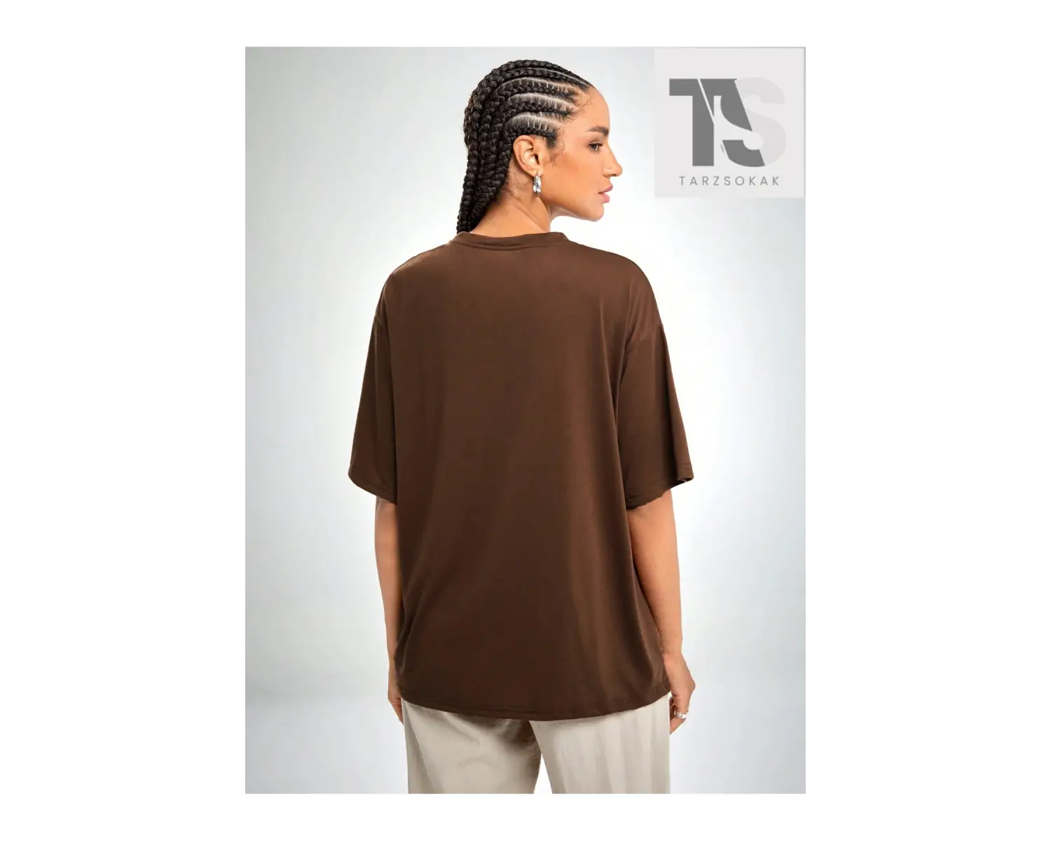 Kadın Yarış Arabası Baskılı Kısa Kollu Tişört