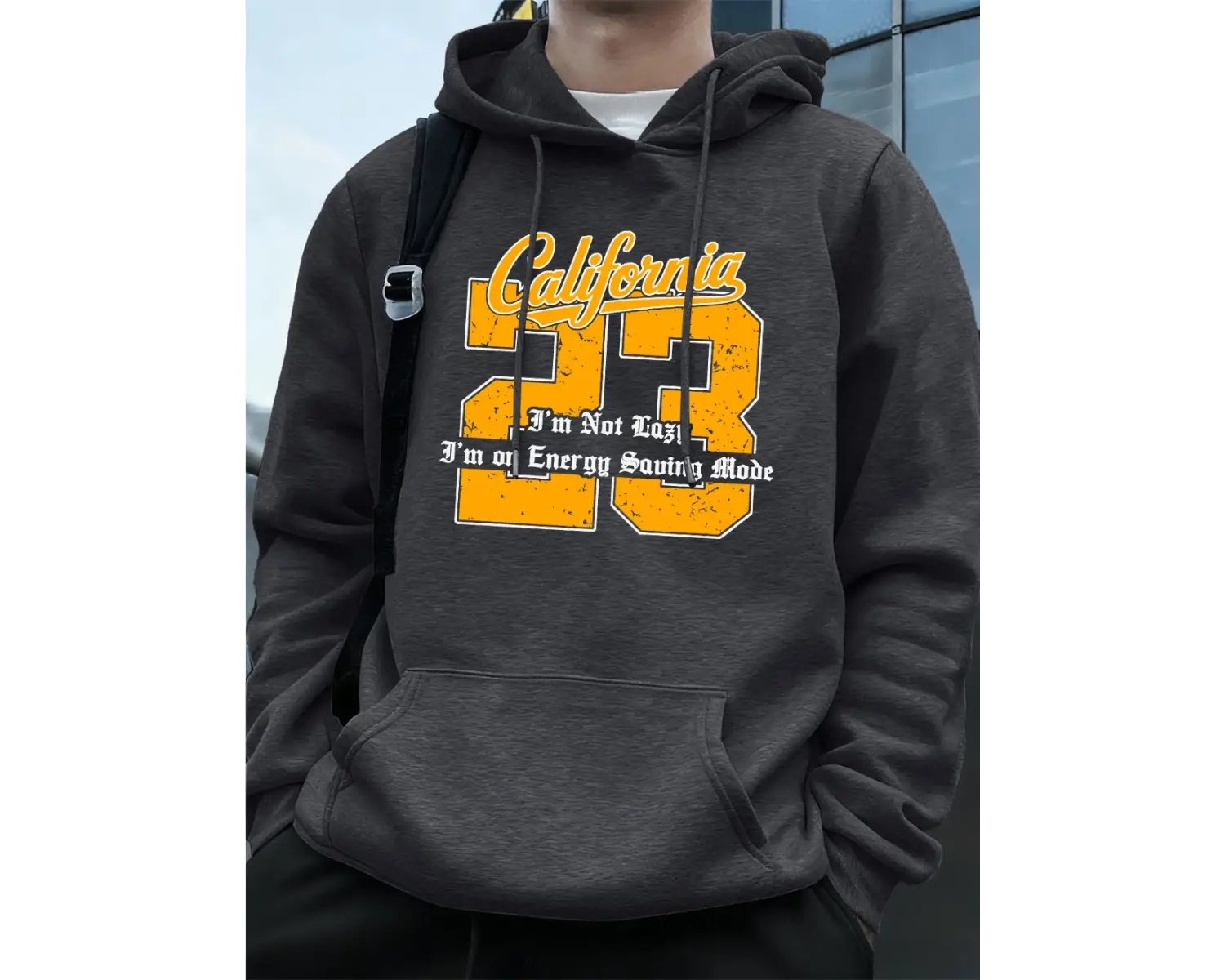 Kaliforniya 23 Mektup Baskı Hoodie Erkek Kış Polar Sıcak Kazak Koşu Cep Kazak Sportif Gevşek