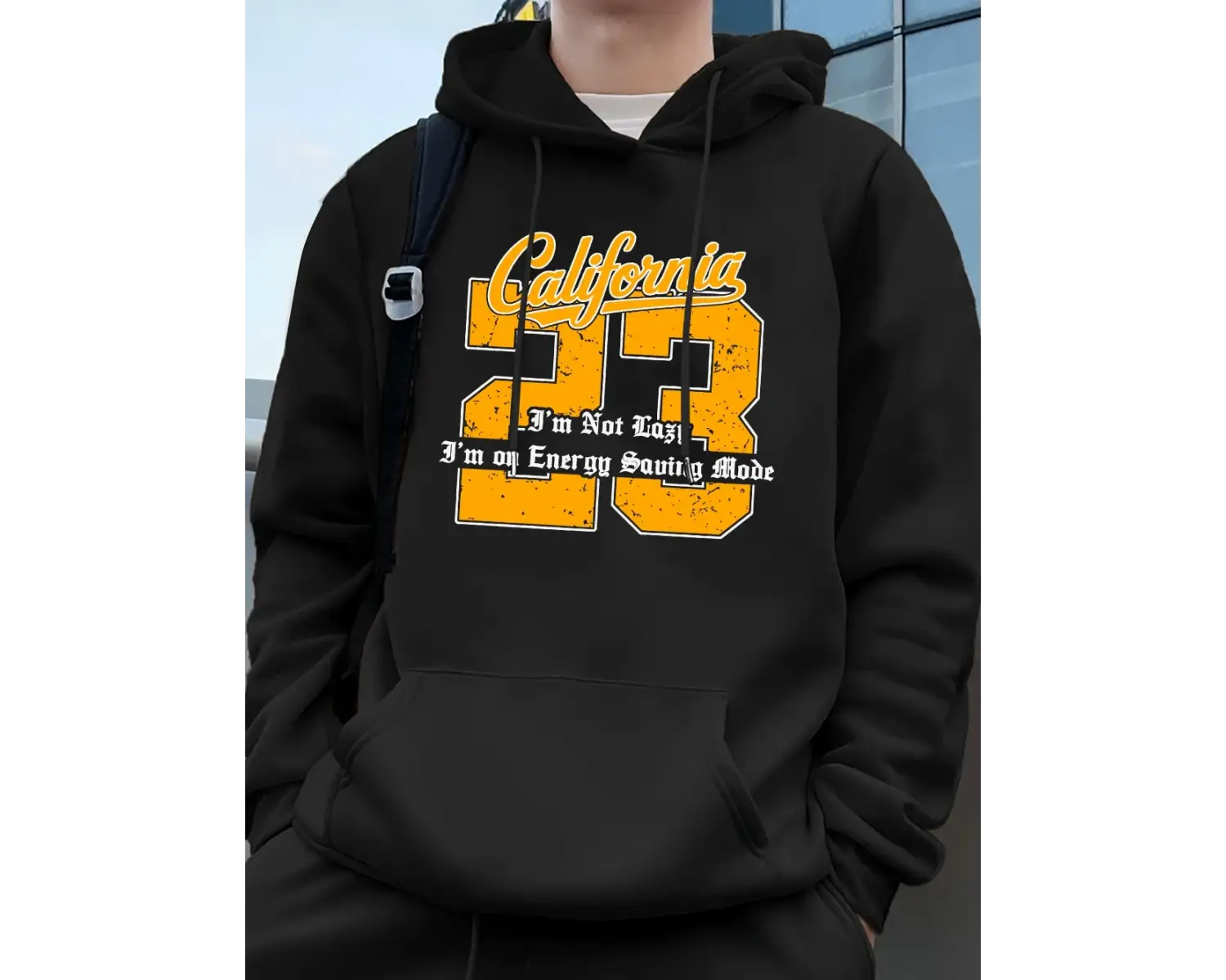 Kaliforniya 23 Mektup Baskı Hoodie Erkek Kış Polar Sıcak Kazak Koşu Cep Kazak Sportif Gevşek