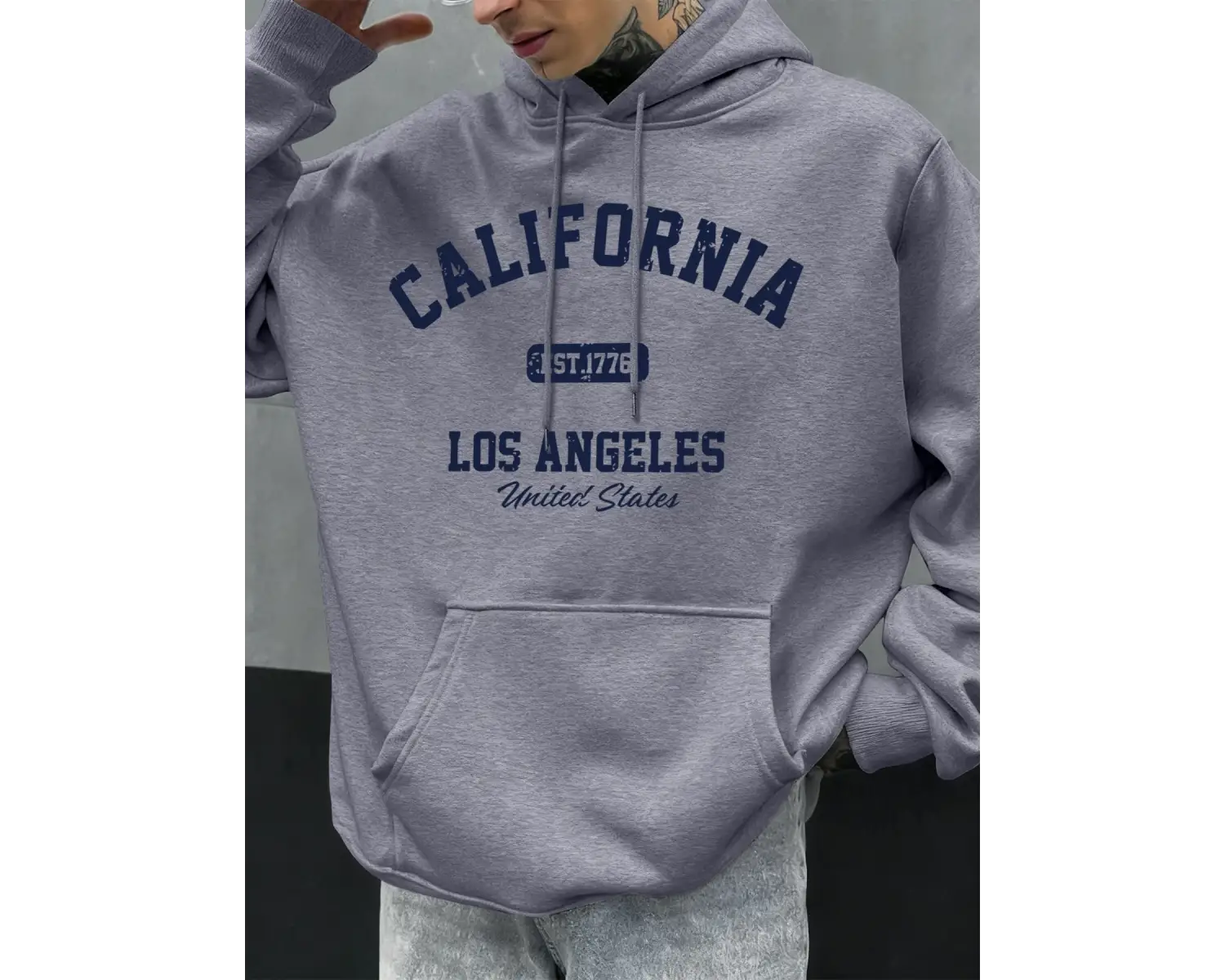 Kaliforniya Los Angeles Baskılı Erkek Kapüşonlu Hip Hop Çok Renkli Kapüşonlular Polar Moda Ka