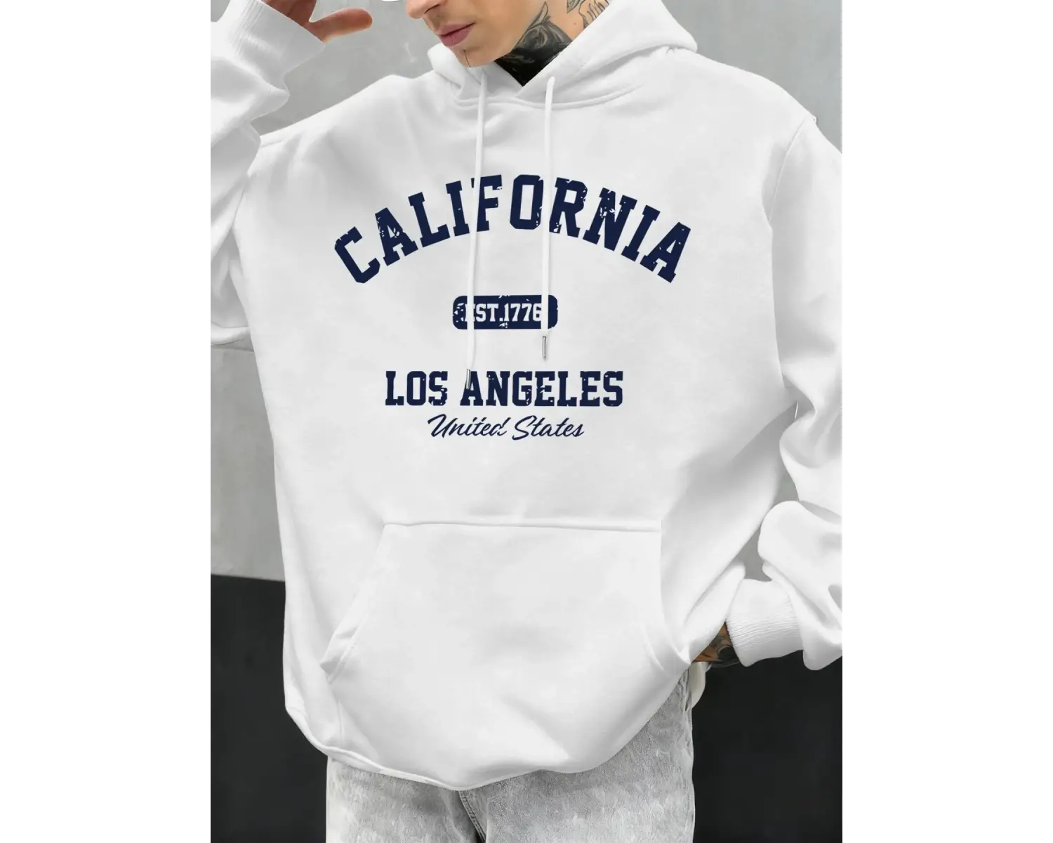 Kaliforniya Los Angeles Baskılı Erkek Kapüşonlu Hip Hop Çok Renkli Kapüşonlular Polar Moda Ka