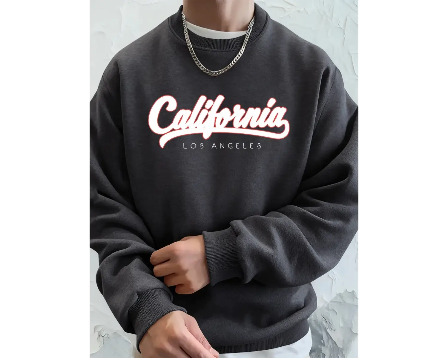 Kaliforniya Los Angeles Mektup Baskı Erkekler Tişörtü Kış Polar Sıcak Kapüşonlular Kore Gevşe