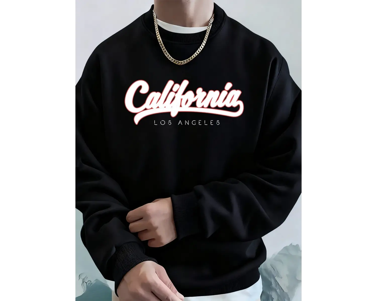 Kaliforniya Los Angeles Mektup Baskı Erkekler Tişörtü Kış Polar Sıcak Kapüşonlular Kore Gevşe