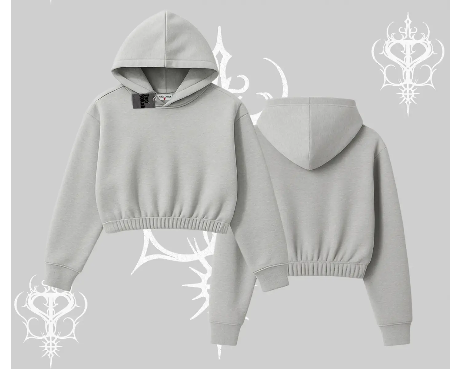 KALİTELİ Crop Kapşonlu