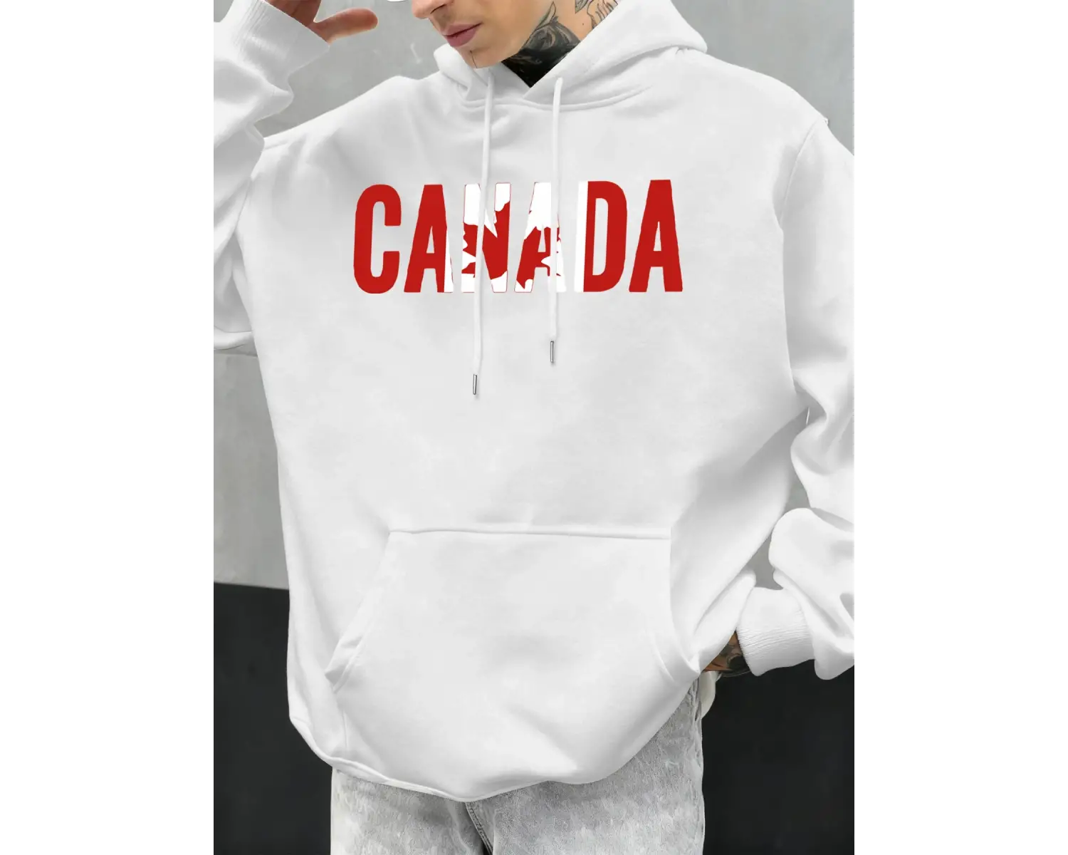 Kanada Akçaağaç Yaprağı Tasarım Erkekler Hoodie Cep Hoody Çok Renkli Rahat Kazaklar Sonbahar