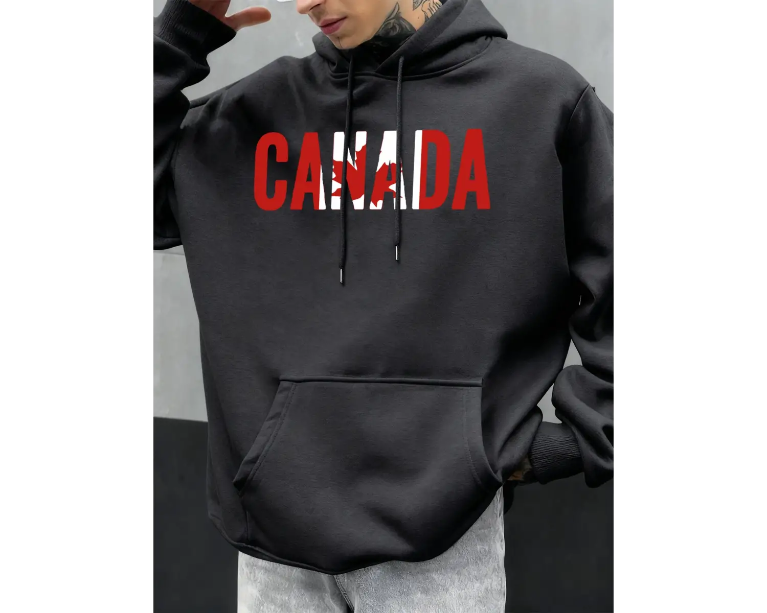 Kanada Akçaağaç Yaprağı Tasarım Erkekler Hoodie Cep Hoody Çok Renkli Rahat Kazaklar Sonbahar