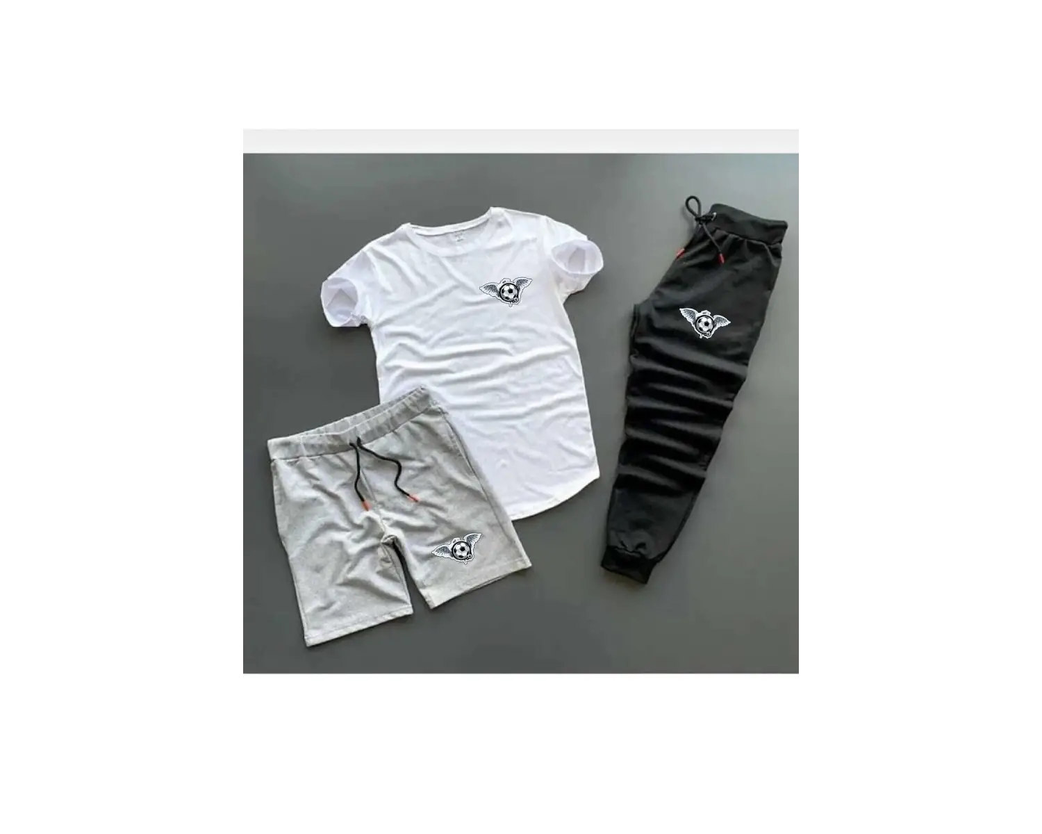 Kanatlı Futbol Topu Baskılı 3lü Kombin Takım Knatlıtıp01