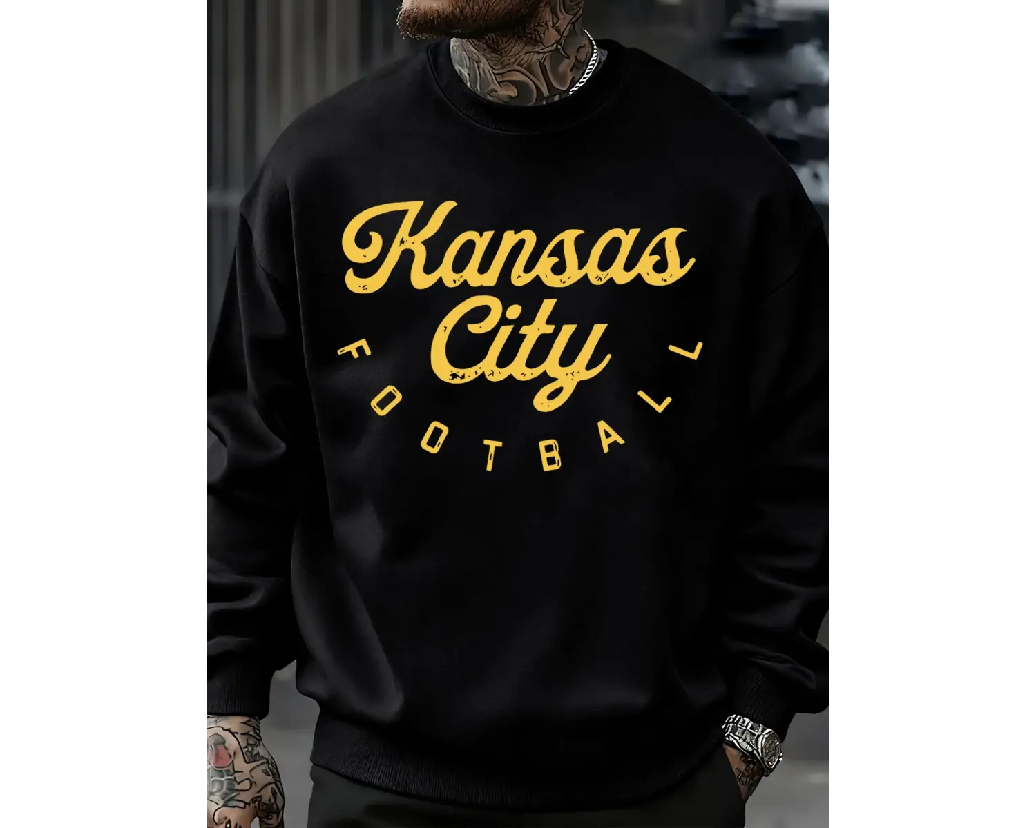 Kansas City Futbol Tasarım Erkekler Tişörtü Sıcak Çok Renkli Kazak Casualfashion Spor Polar S