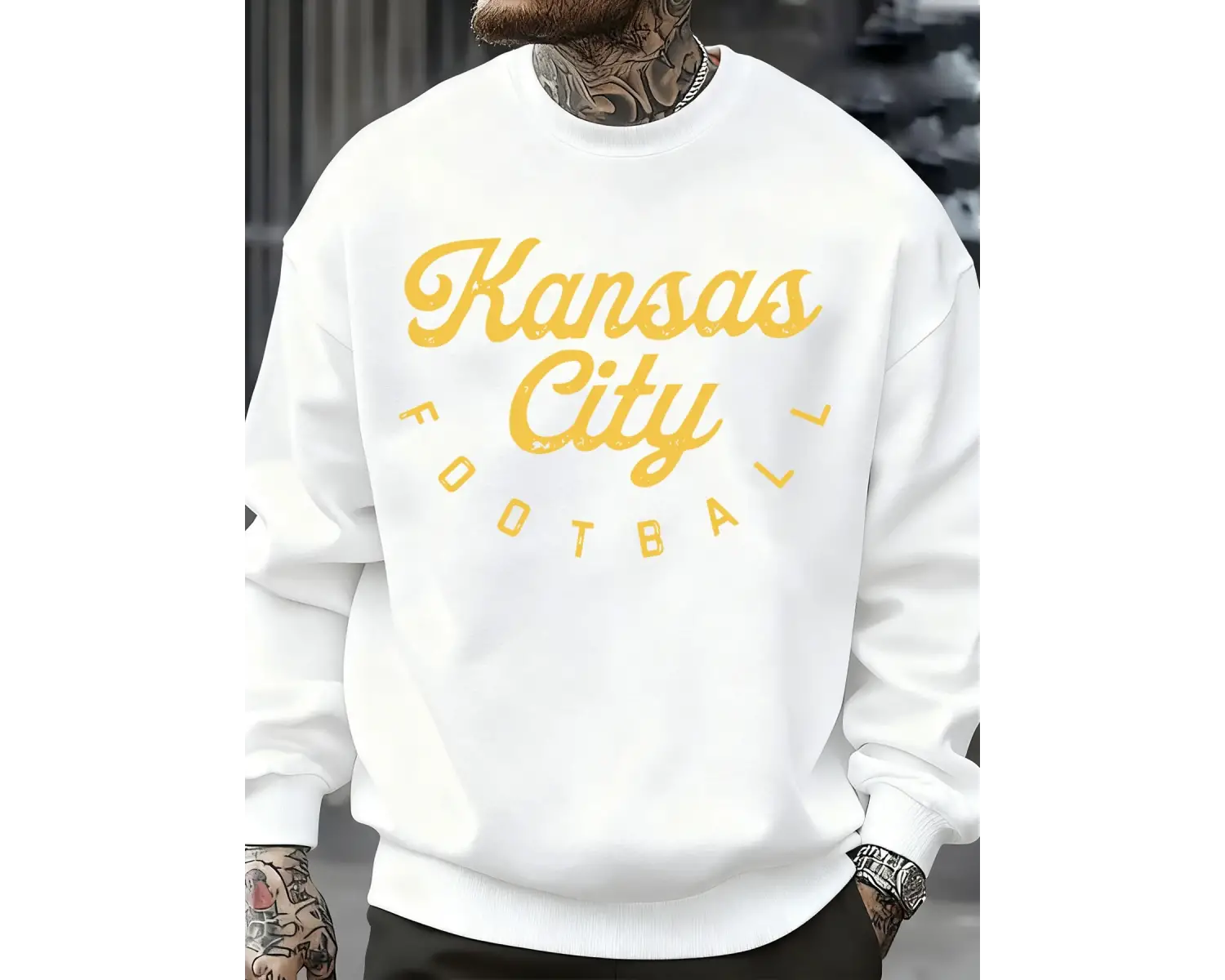Kansas City Futbol Tasarım Erkekler Tişörtü Sıcak Çok Renkli Kazak Casualfashion Spor Polar S