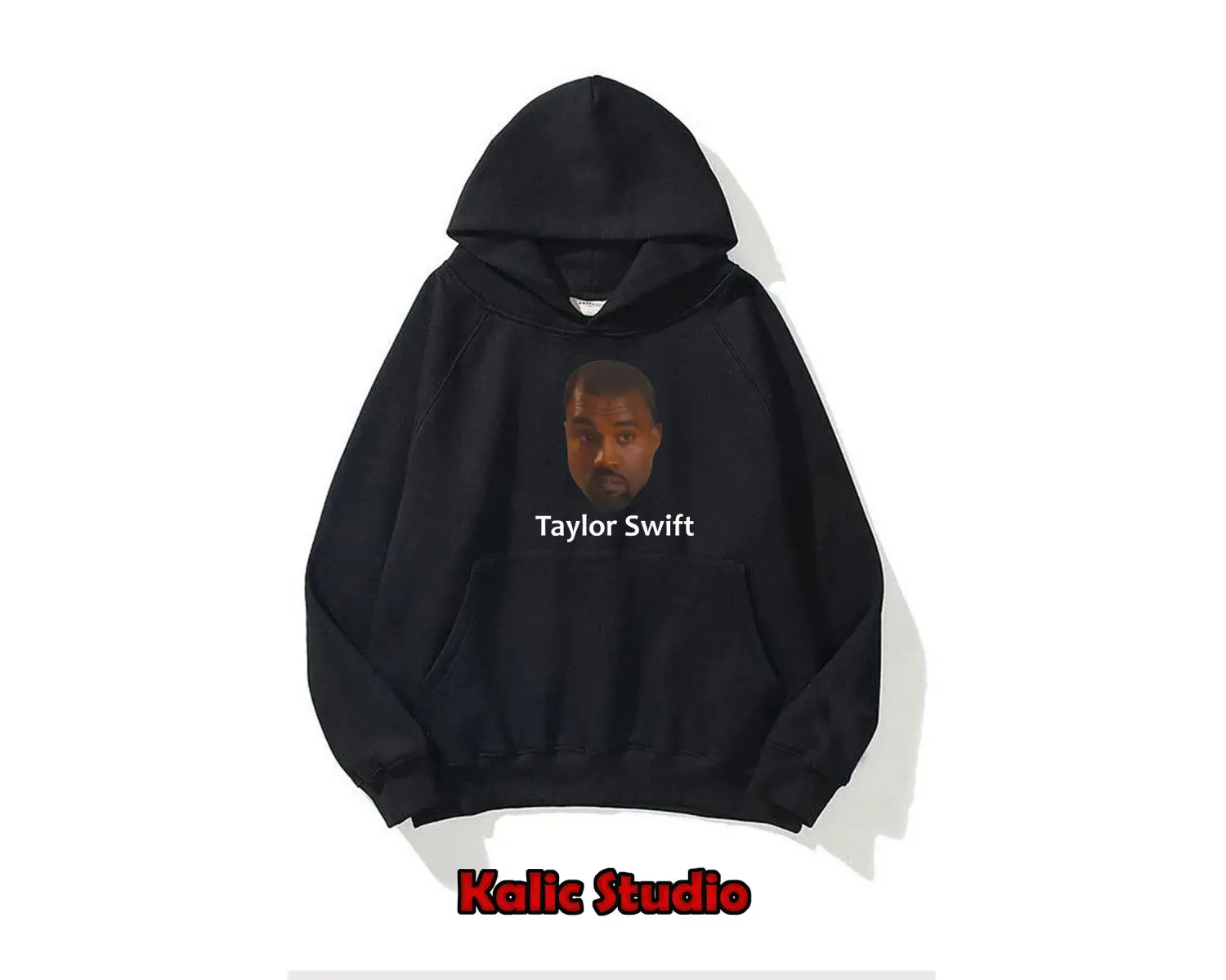 kanye west and taylor swift ünisex oversize sweatshirt siyah