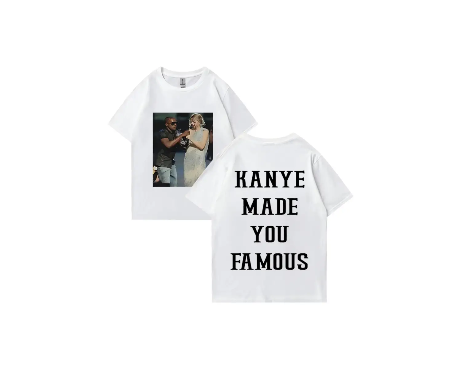 Kanye West vintage T Shirt Made You ünlü adam kadıns gevşek günlük kıyafetler Hip Hop street