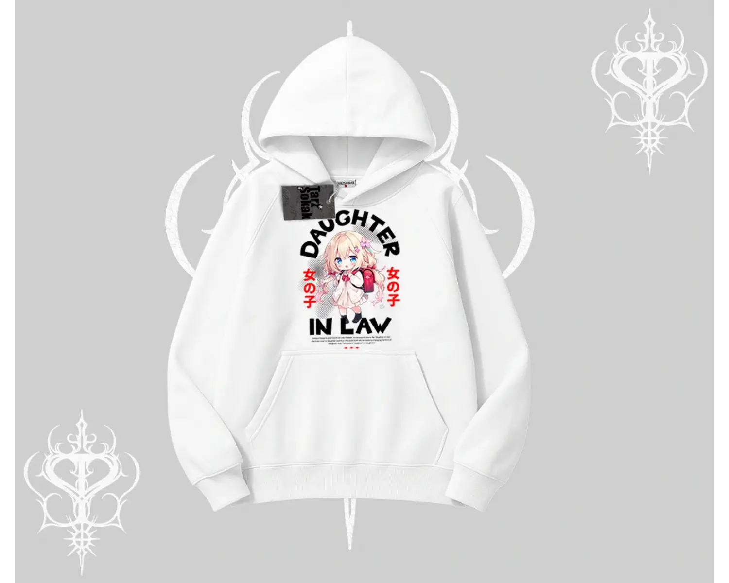 Kapşonlu Sweatshirt Anime Girl Daughter In Law Baskılı