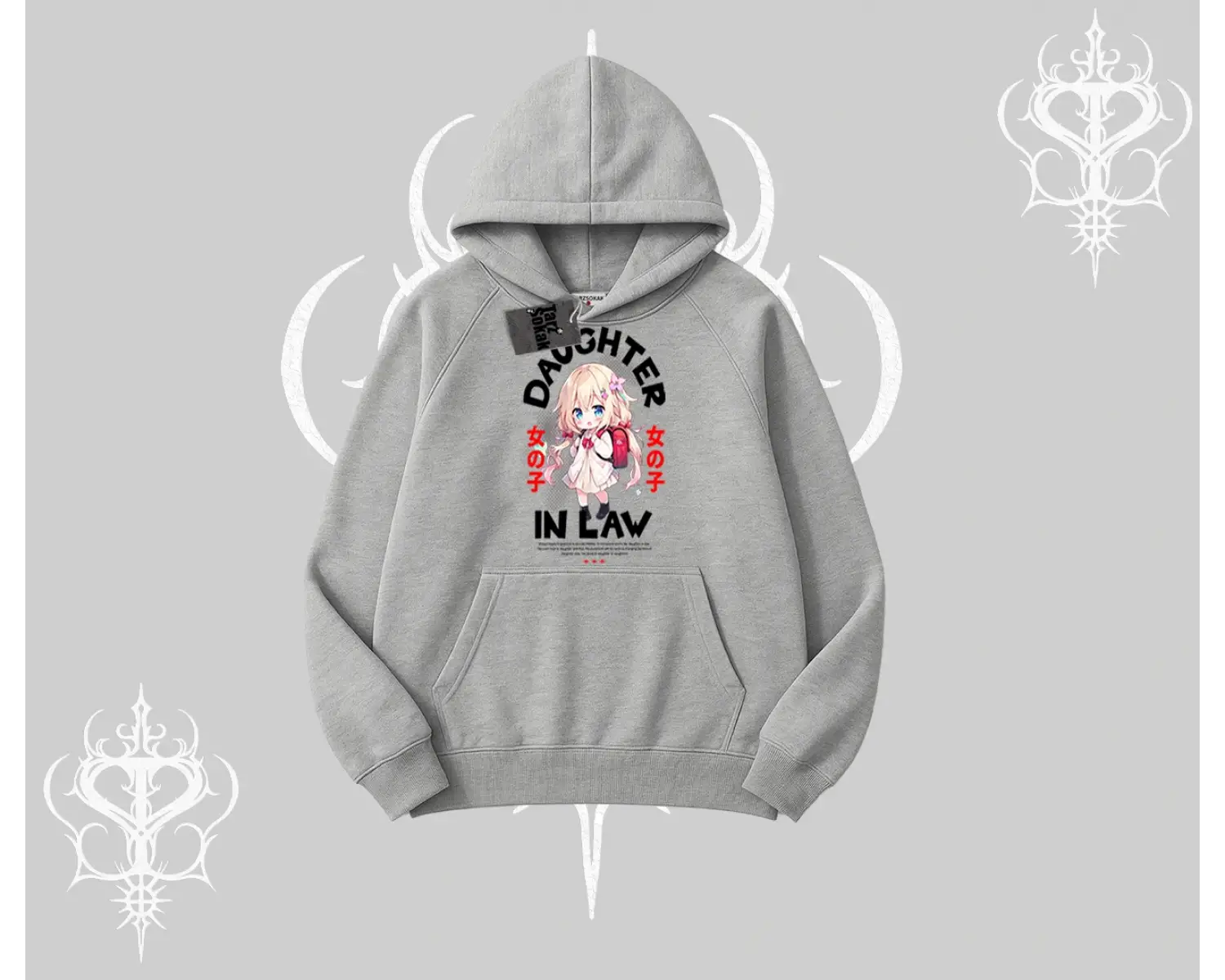 Kapşonlu Sweatshirt Anime Girl Daughter In Law Baskılı