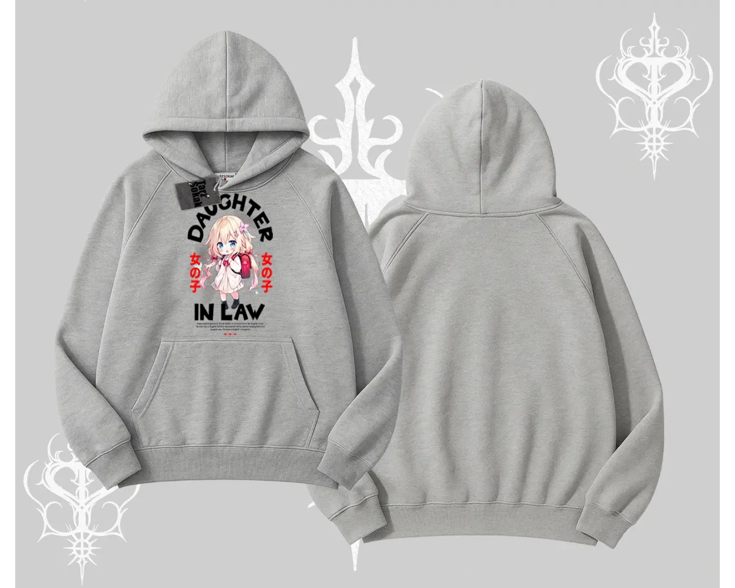 Kapşonlu Sweatshirt Anime Girl Daughter In Law Baskılı