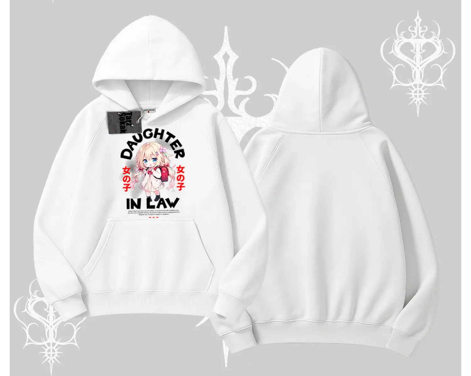 Kapşonlu Sweatshirt Anime Girl Daughter In Law Baskılı