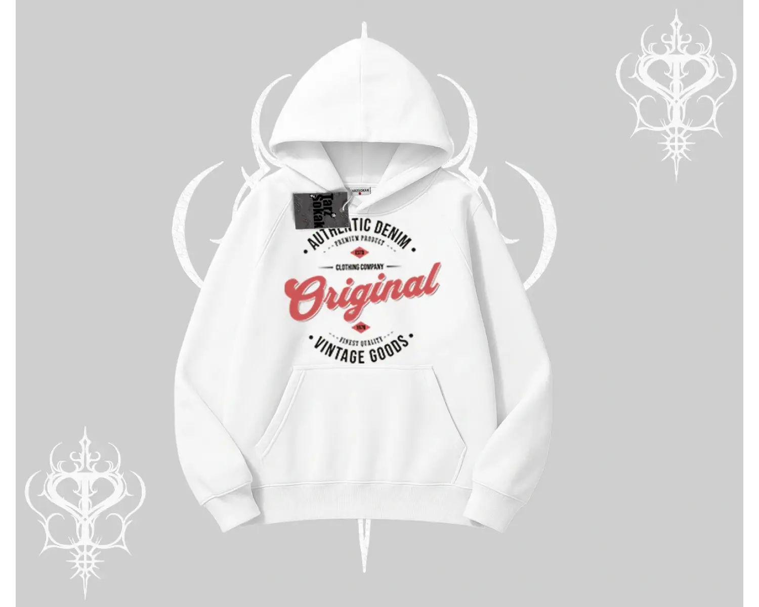 Kapşonlu Sweatshirt Authentic Denim Original