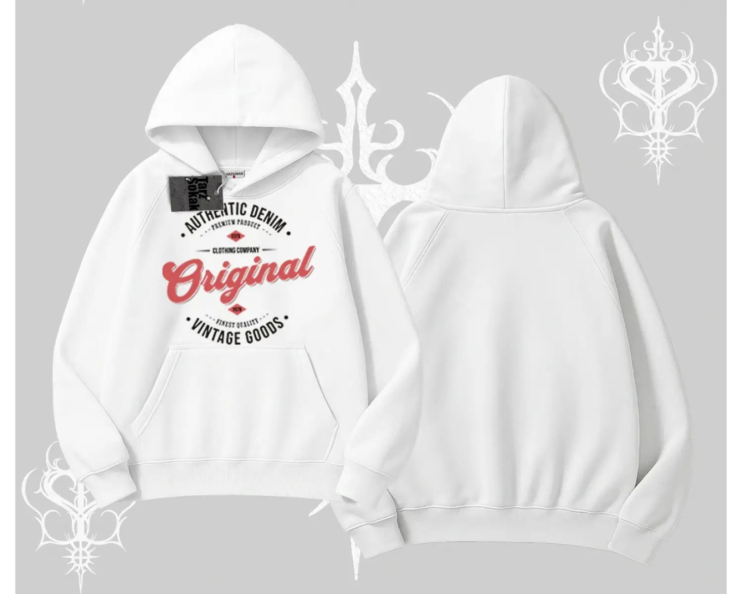 Kapşonlu Sweatshirt Authentic Denim Original