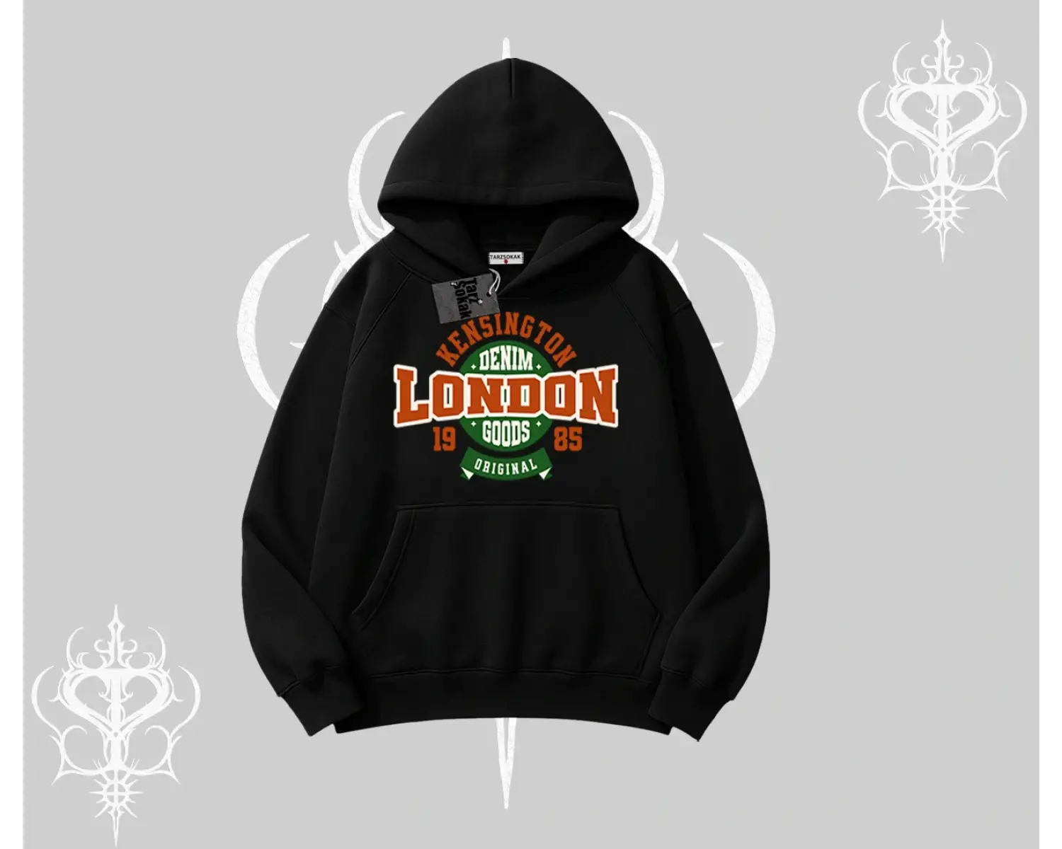 Kapşonlu Sweatshirt London Denim 1985