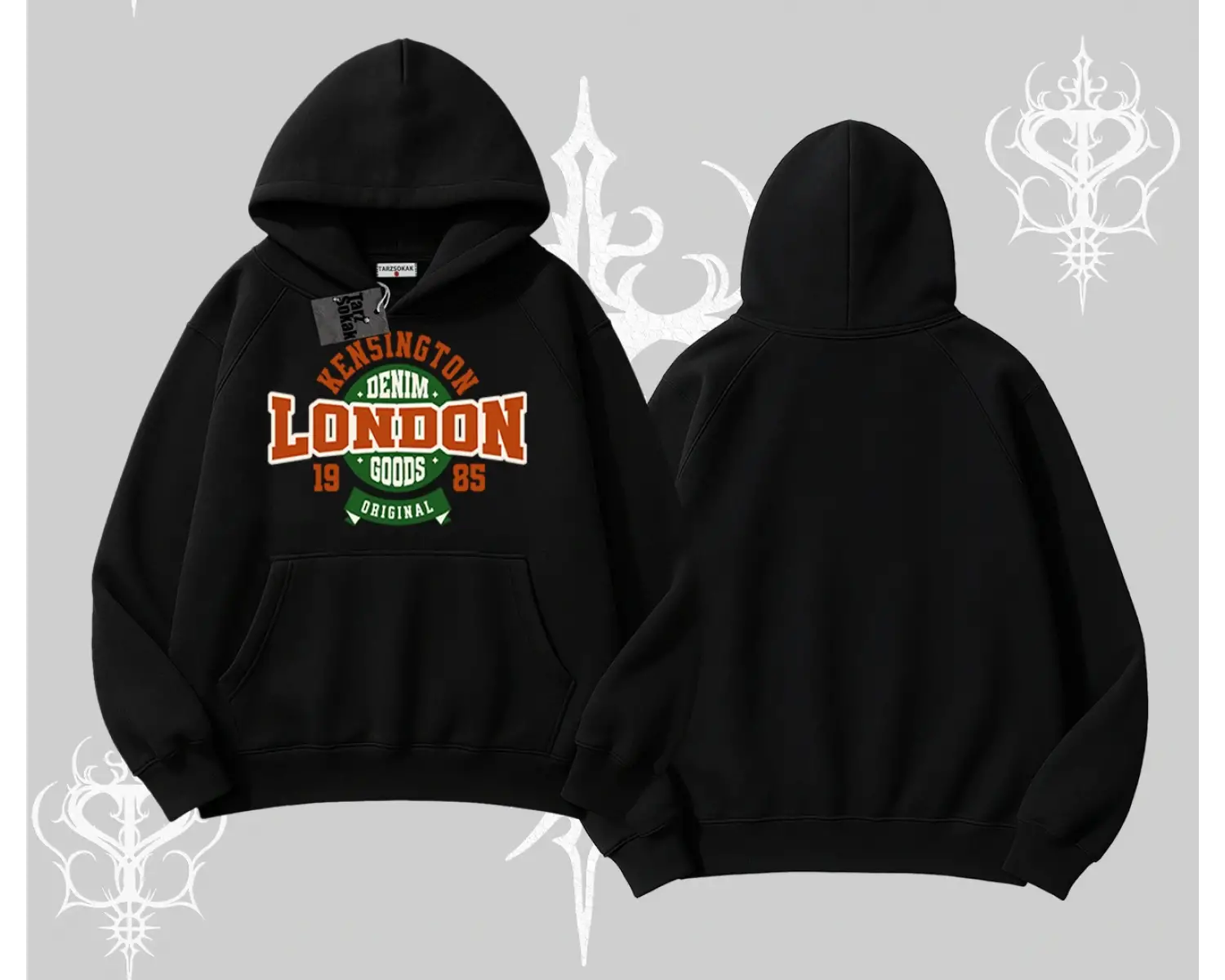 Kapşonlu Sweatshirt London Denim 1985