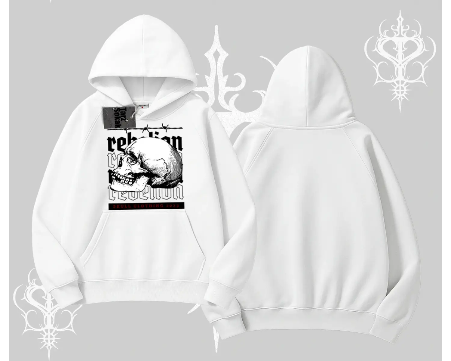 Kapşonlu Sweatshirt Rebellion Skull Underground Street Legacy