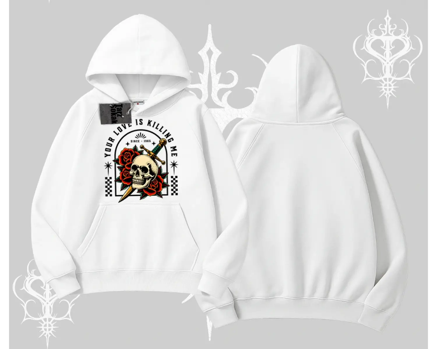 Kapşonlu Sweatshirt Your Love Is Killing Me Dead Romance