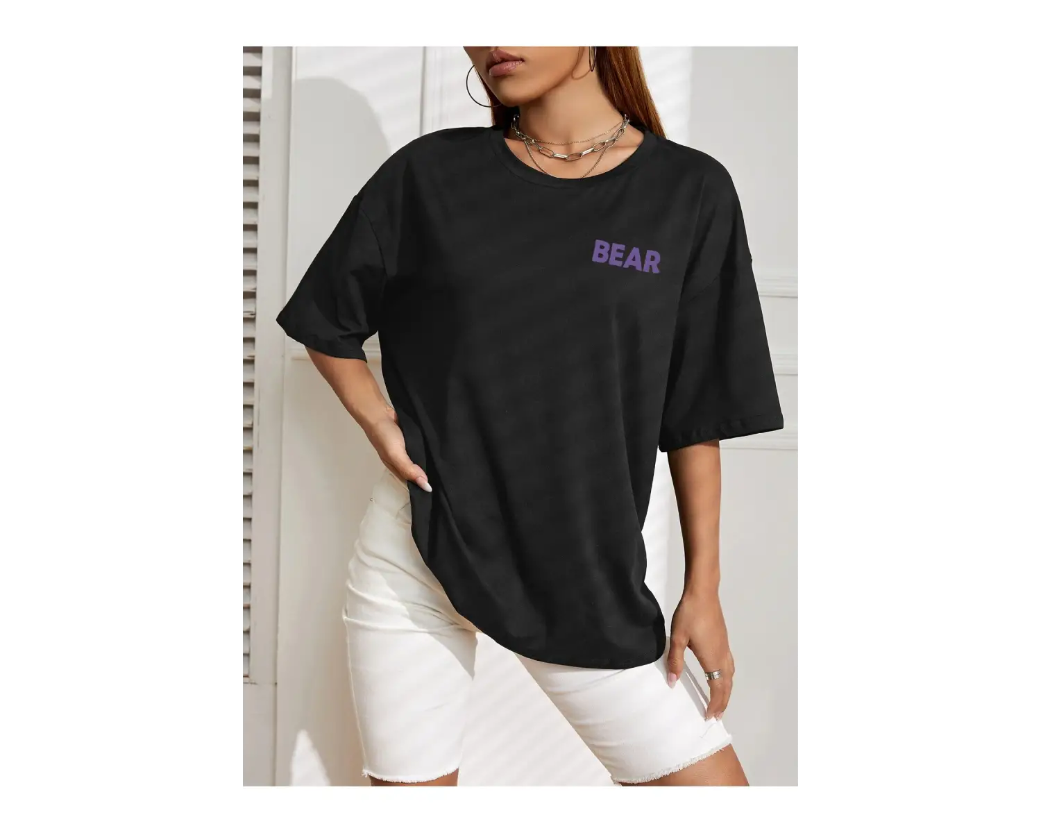 Karikatür ve Grafik tasarım Oversize T-shirt Cartoon/Letter serisi kod17