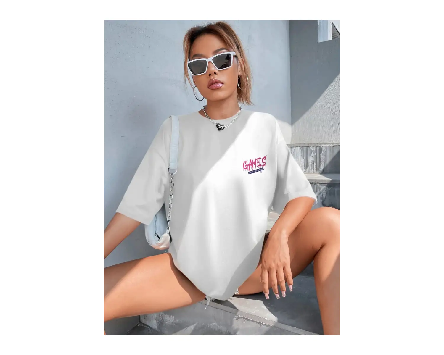 Karikatür ve Grafik tasarım Oversize T-shirt Cartoon/Letter serisi kod209