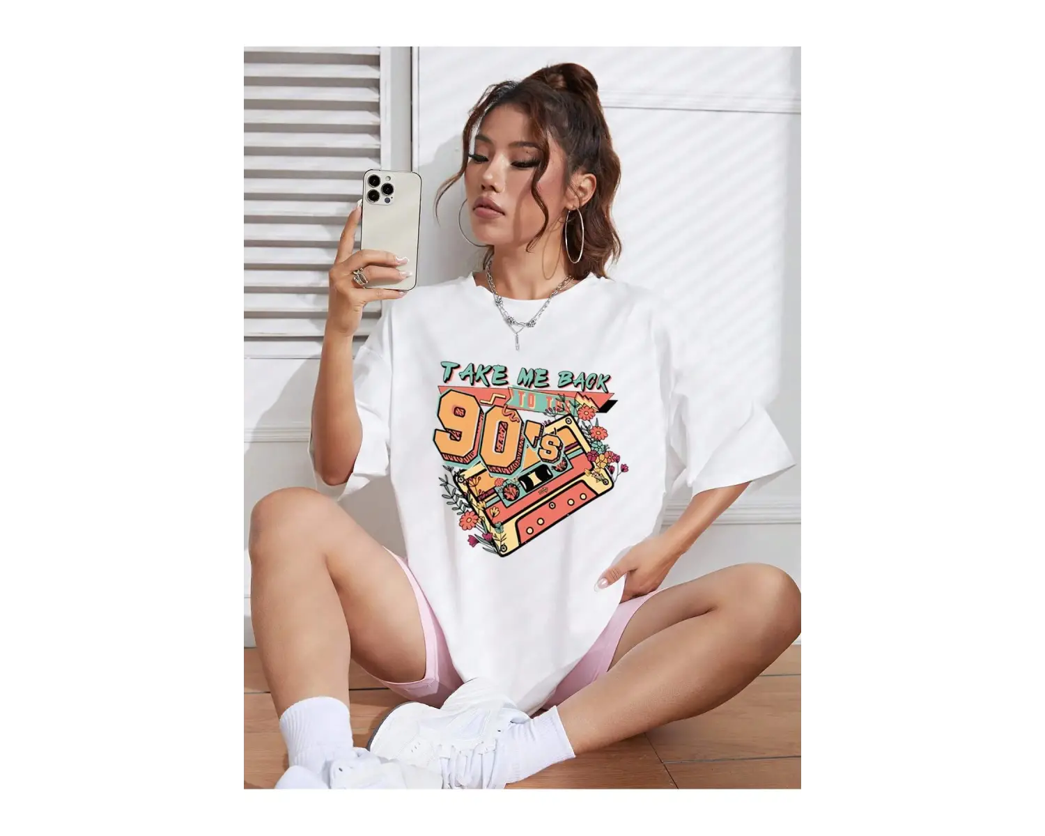 Karikatür ve Grafik tasarım Oversize T-shirt Cartoon/Letter serisi kod21