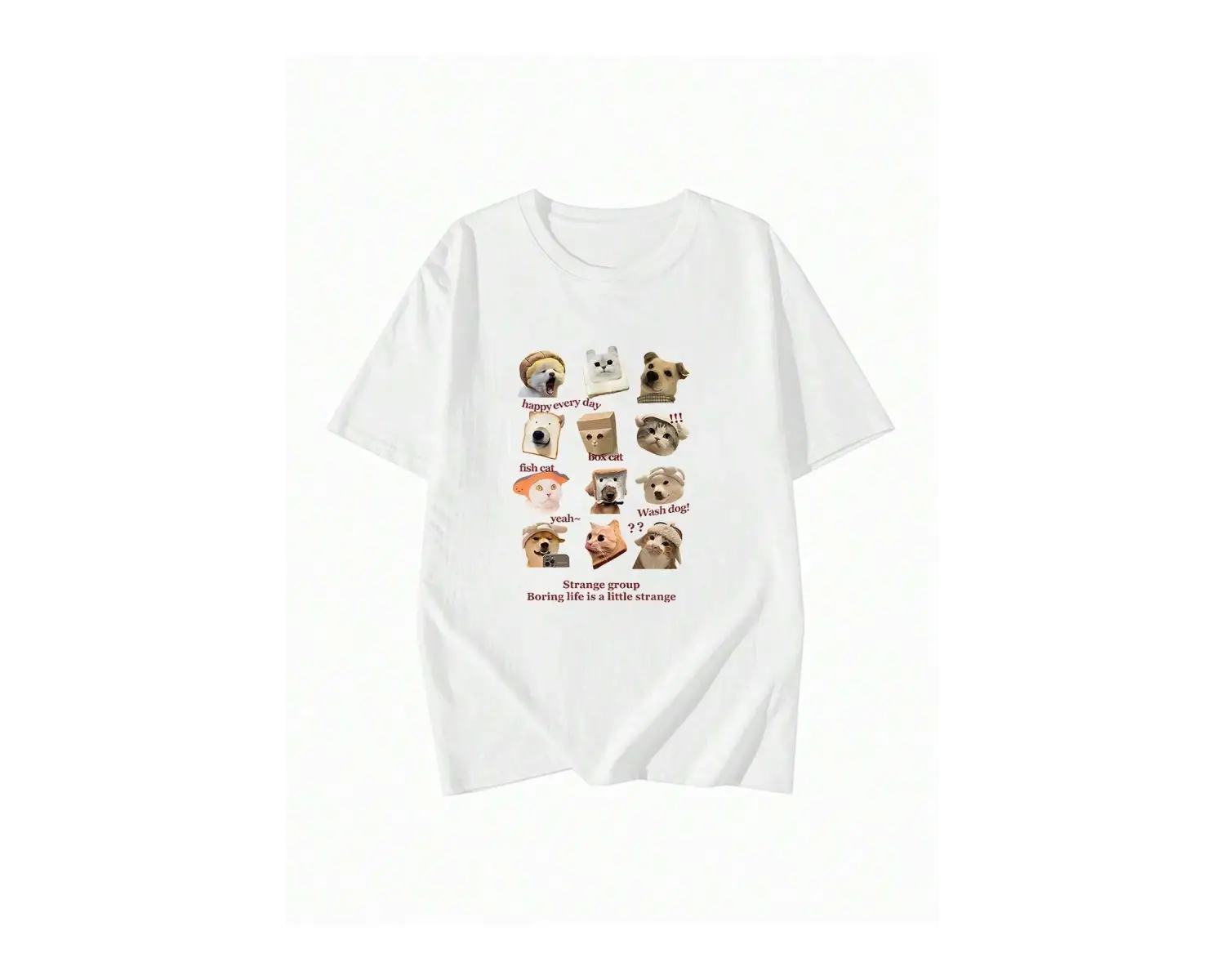 Karikatür ve Grafik tasarım Oversize T-shirt Cartoon/Letter serisi kod367