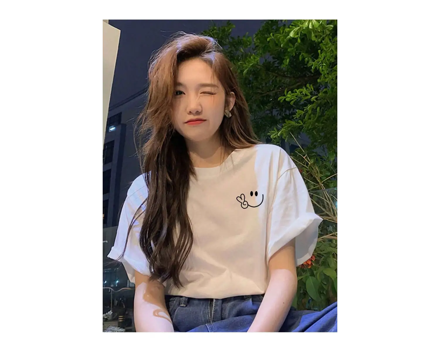 Karikatür ve Grafik tasarım Oversize T-shirt Cartoon/Letter serisi kod420