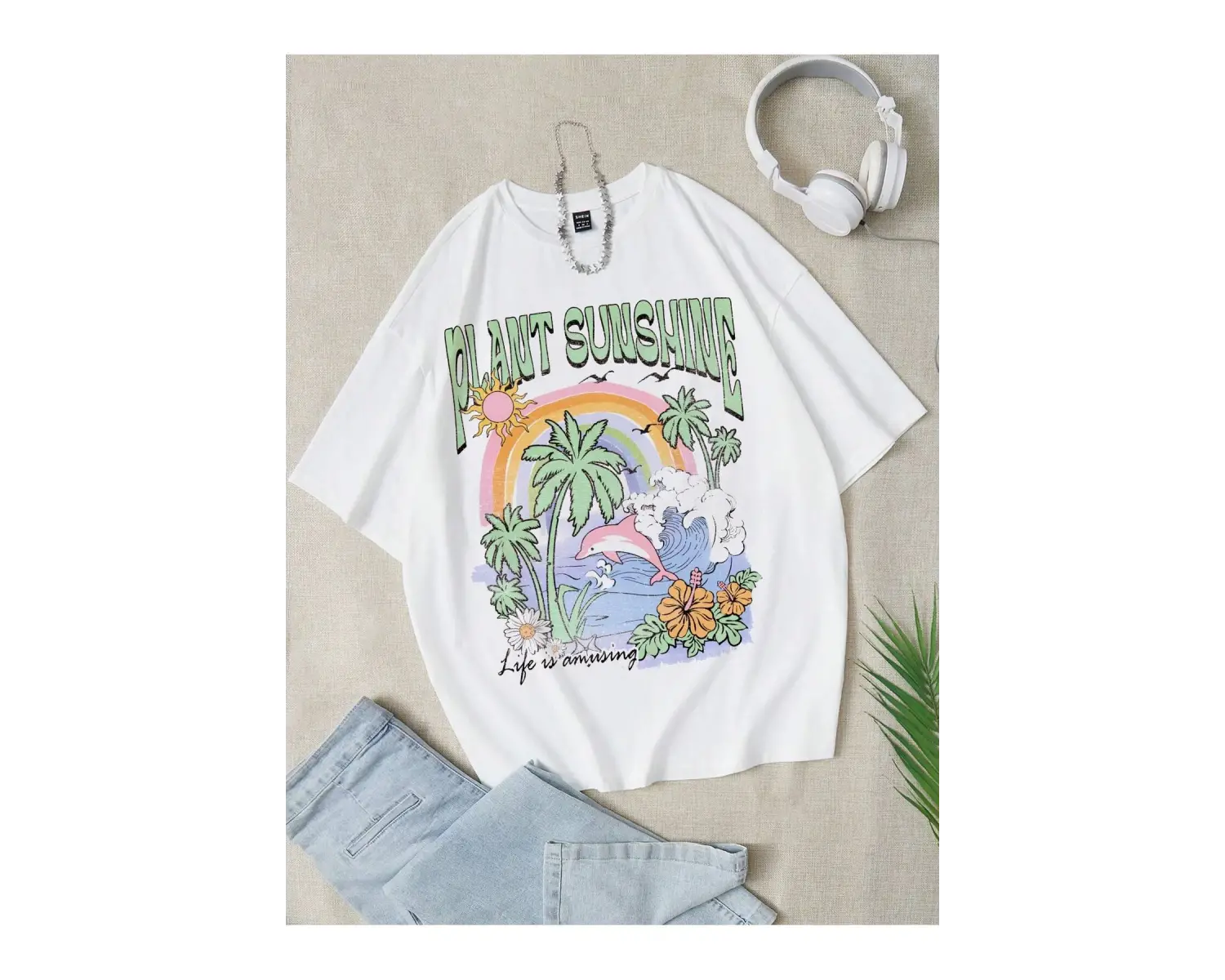 Karikatür ve Grafik tasarım Oversize T-shirt Cartoon/Letter serisi kod55
