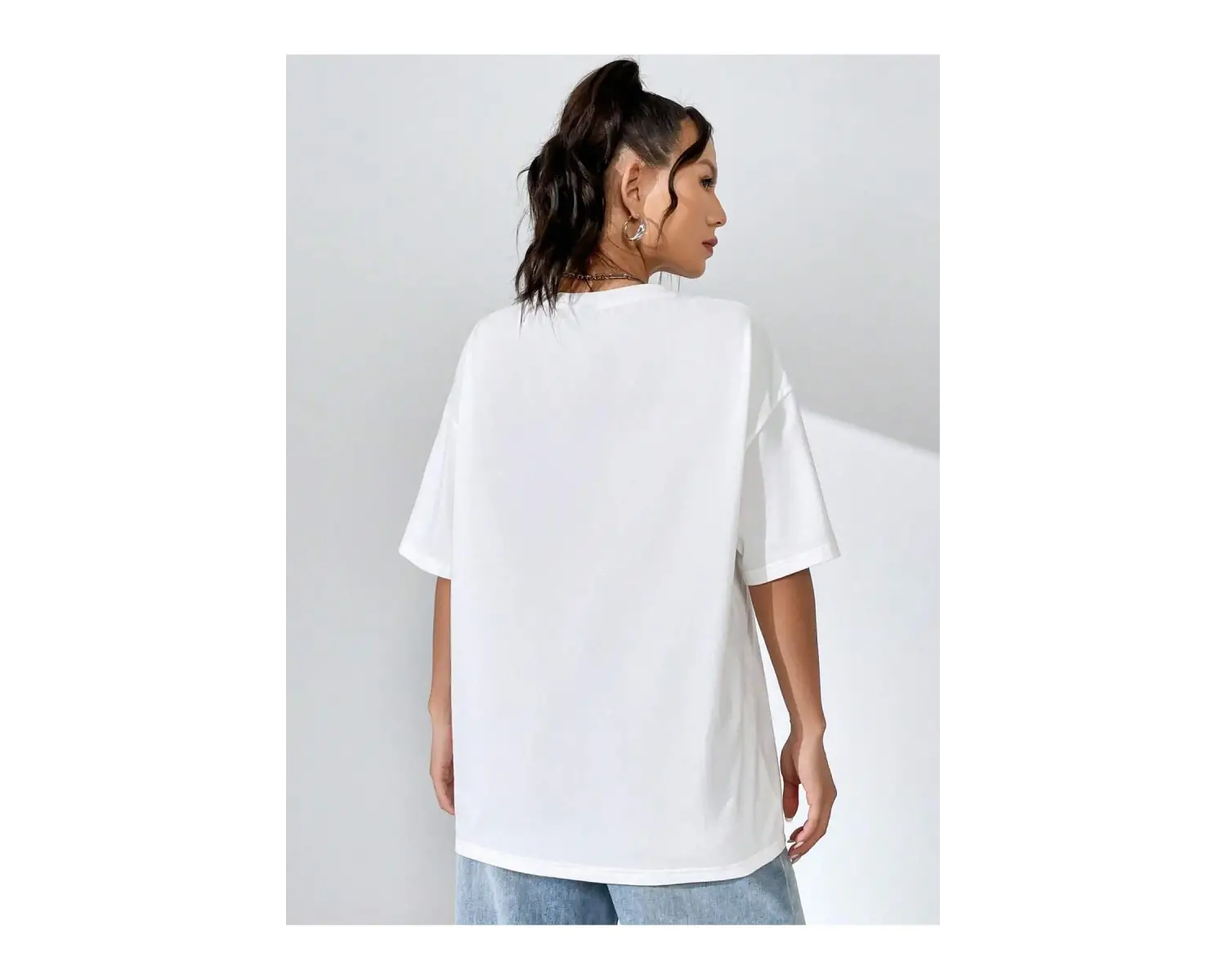 Karikatür ve Grafik tasarım Oversize T-shirt Cartoon/Letter serisi kod759