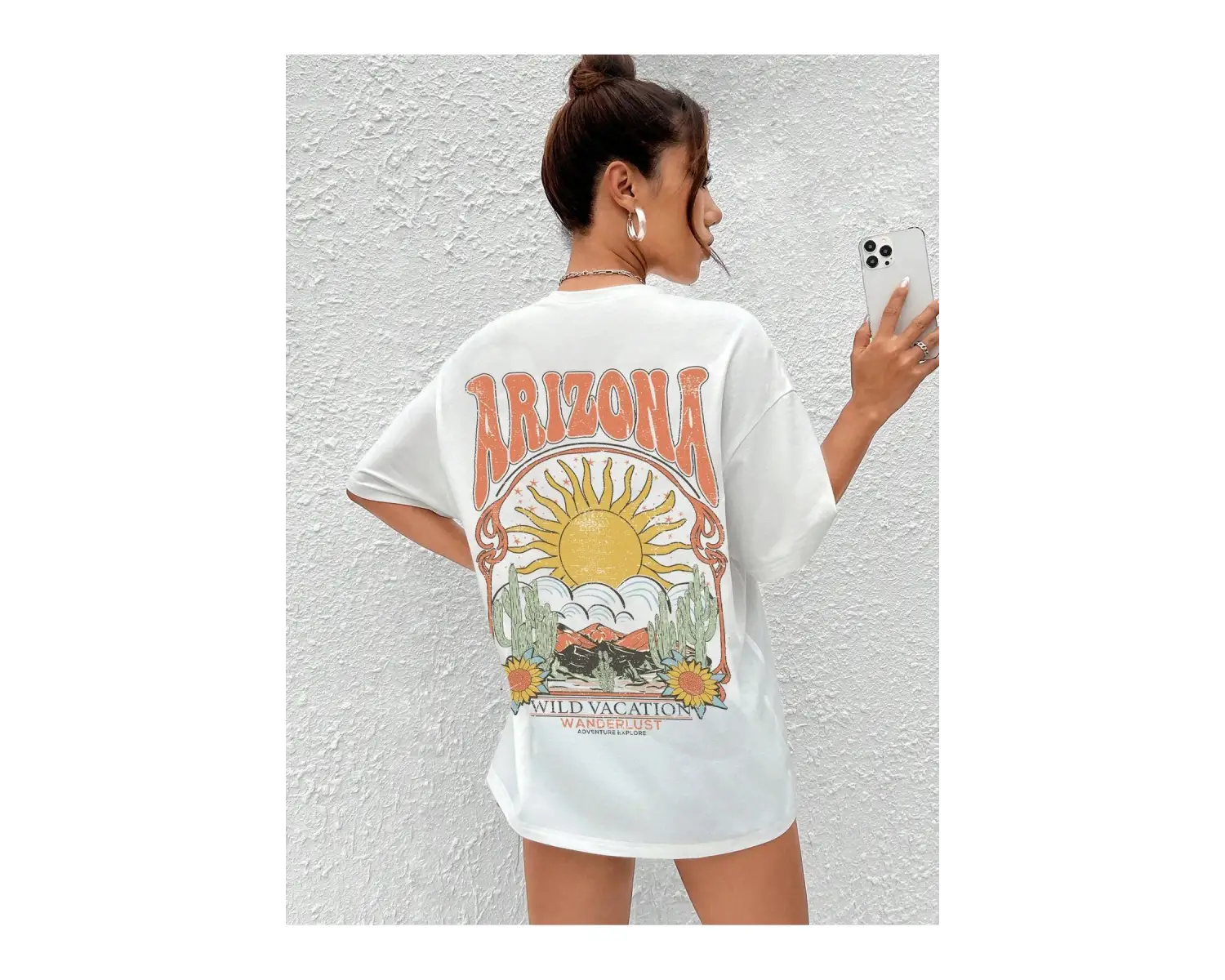 Karikatür ve Grafik tasarım Oversize T-shirt Cartoon/Letter serisi kod859