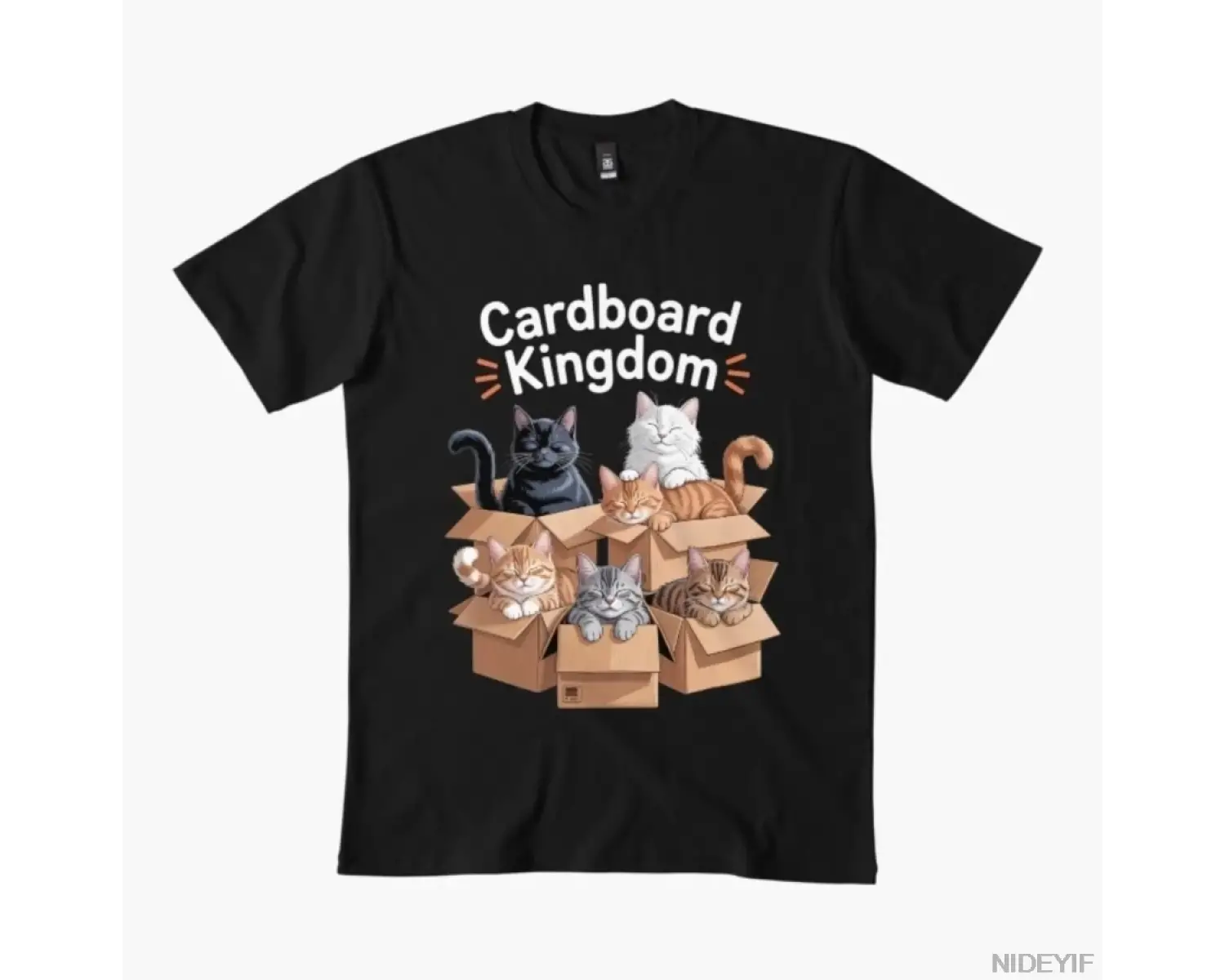 Kawaii Karton Kedi Yavrusu Komik Kedi Memesi Kedi Sever Tişörtü Erkekler Kadınlar İçin %100 P