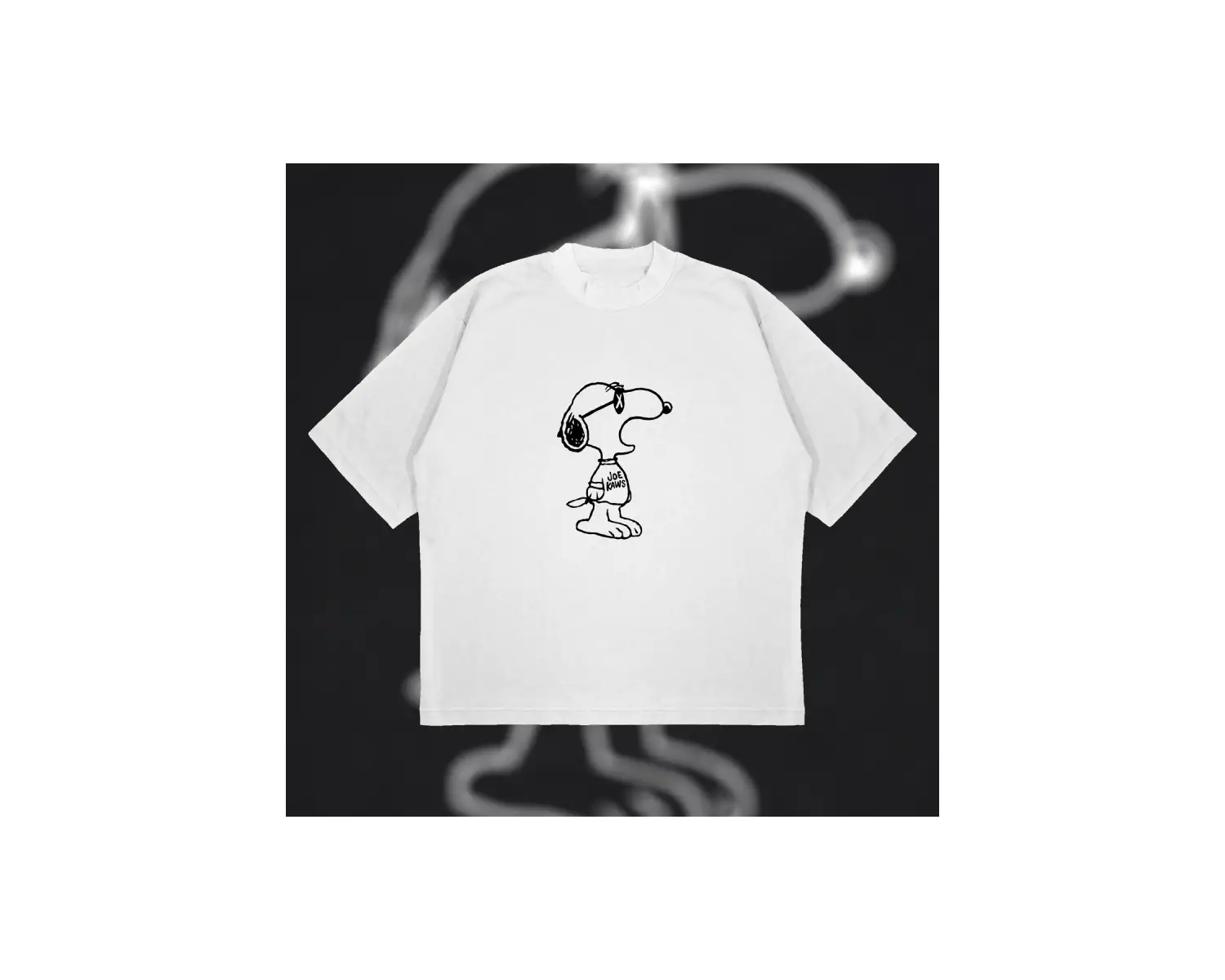 Kaws X Snoopy Unisex Pamuklu Nefes Alan Kalın Kumaşlı