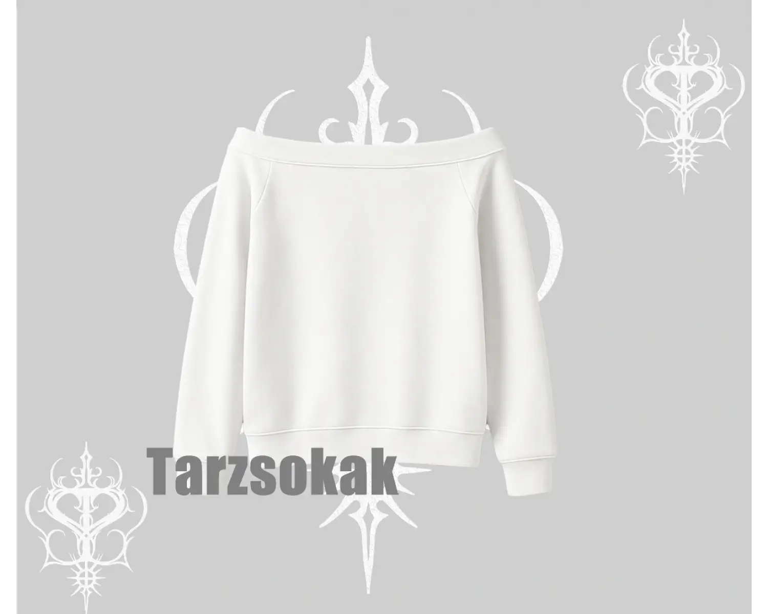 Kayık Yaka Sweatshirt Born to Rock Eternal Flame Legacy