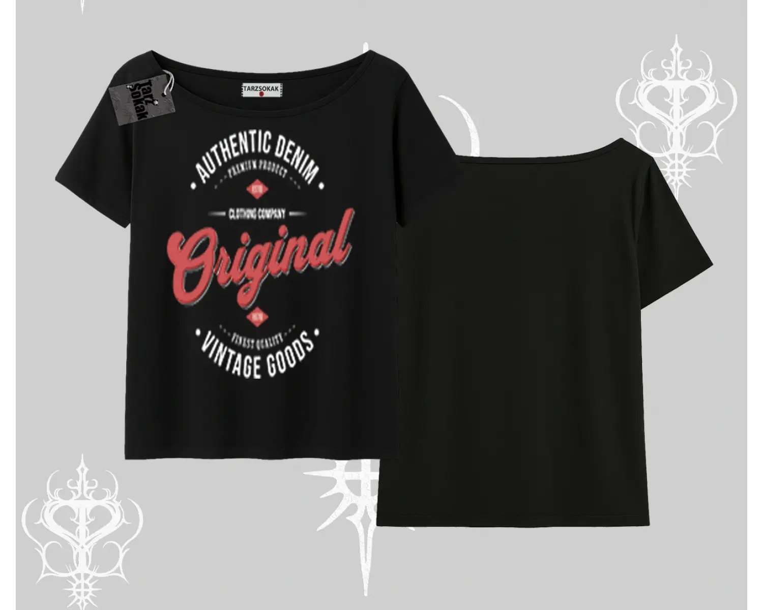Kayık Yaka Tshirt Authentic Denim Original