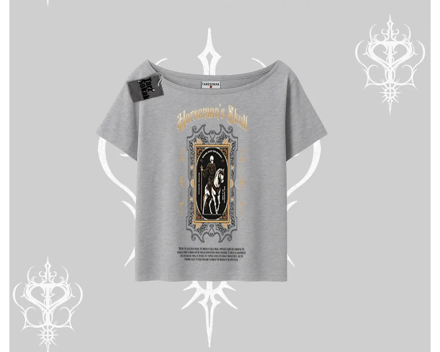 Kayık Yaka Tshirt Horseman’s Skull Dark Relic Street Legacy